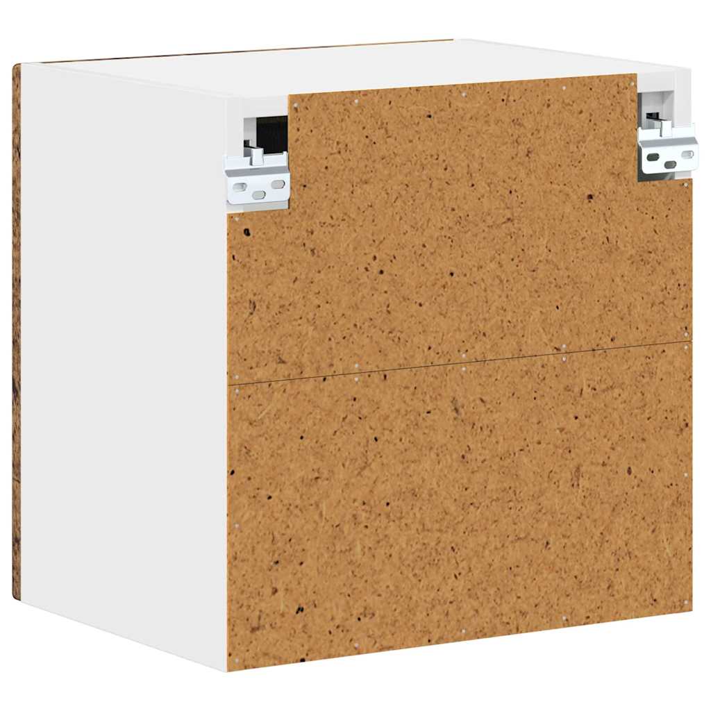 Wall Glass Cabinet LUCCA Old Wood 40 x 31 x 40 cm
