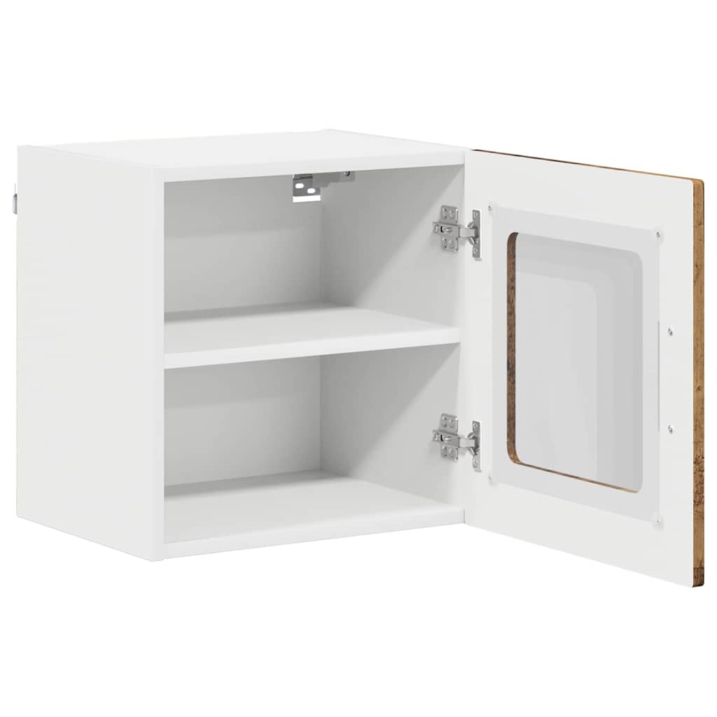 Wall Glass Cabinet LUCCA 2 pcs Old Wood 40 x 31 x 40 cm