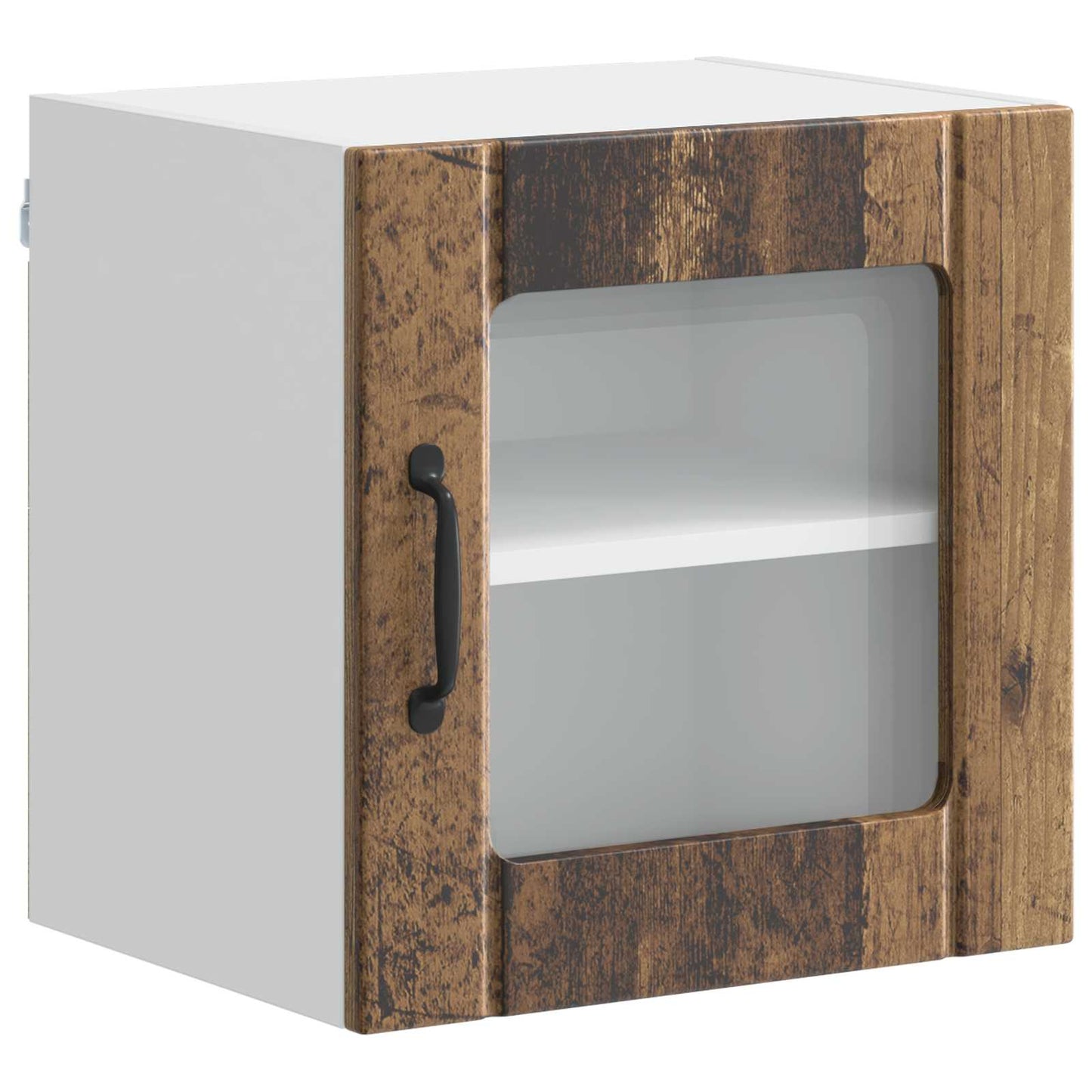 Wall Glass Cabinet LUCCA 2 pcs Old Wood 40 x 31 x 40 cm
