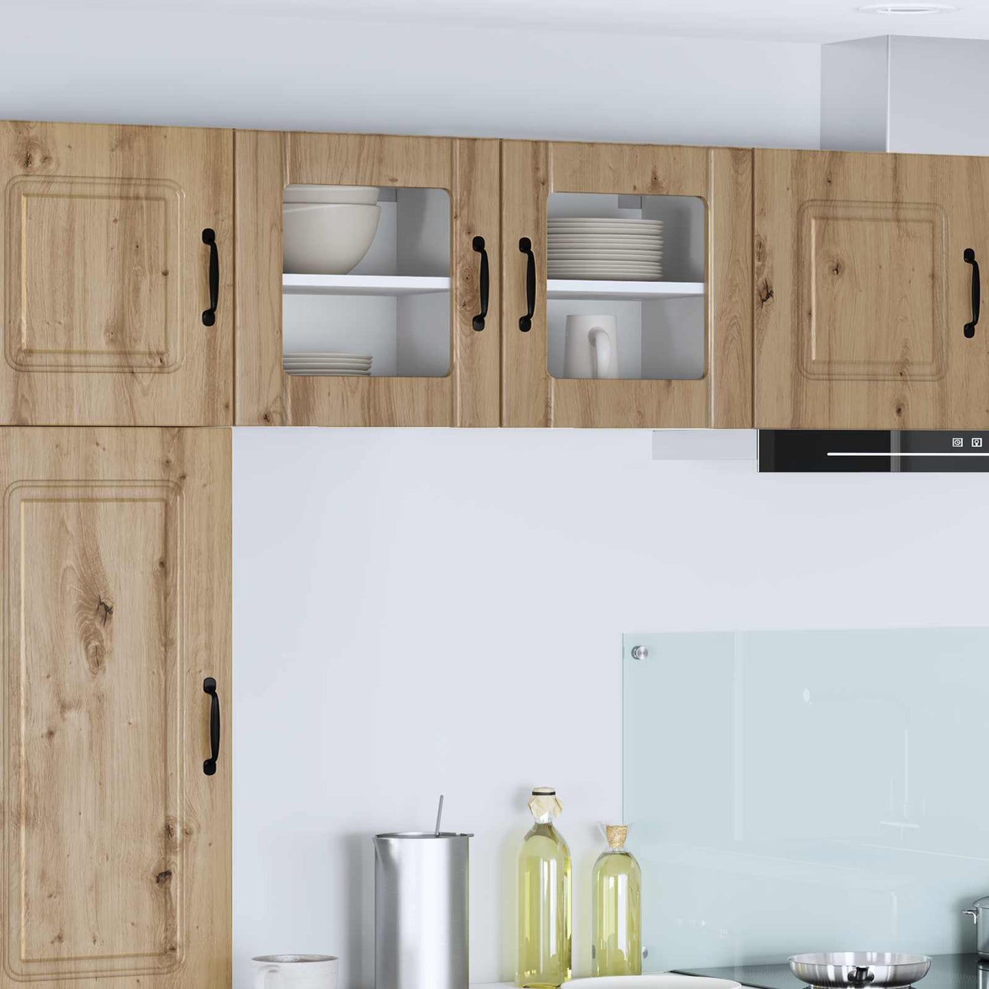 Wall Glass Cabinet LUCCA Artisan Oak 40 x 31 x 40 cm