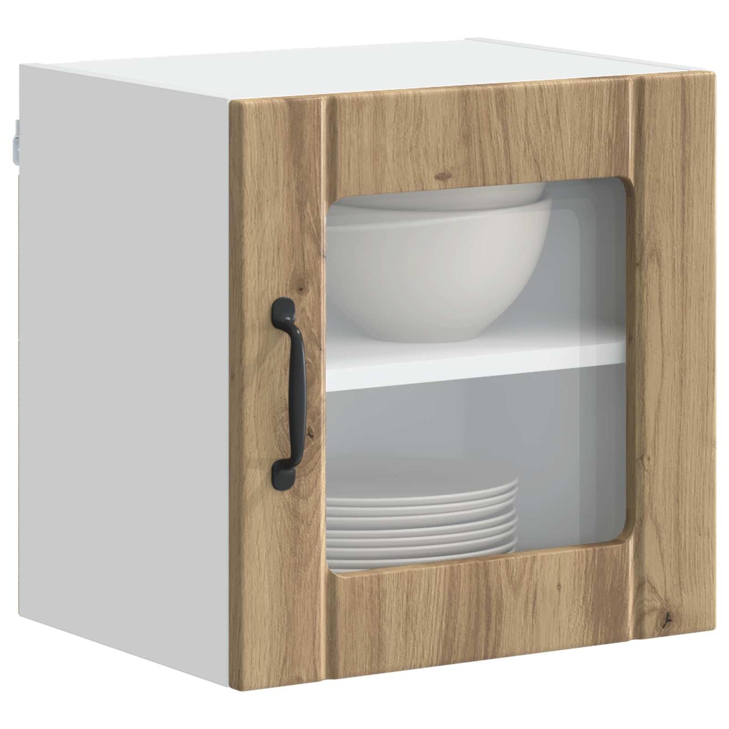Wall Glass Cabinet LUCCA Artisan Oak 40 x 31 x 40 cm