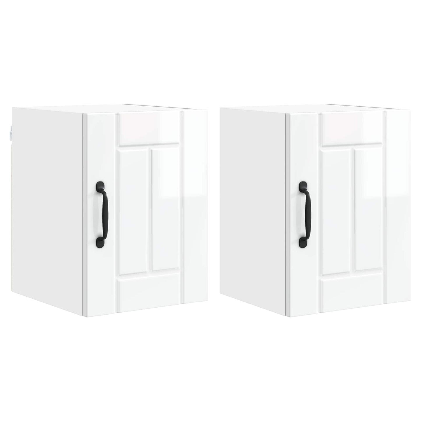 Wall Cabinet LUCCA 2 pcs High Gloss White 30 x 31 x 40 cm