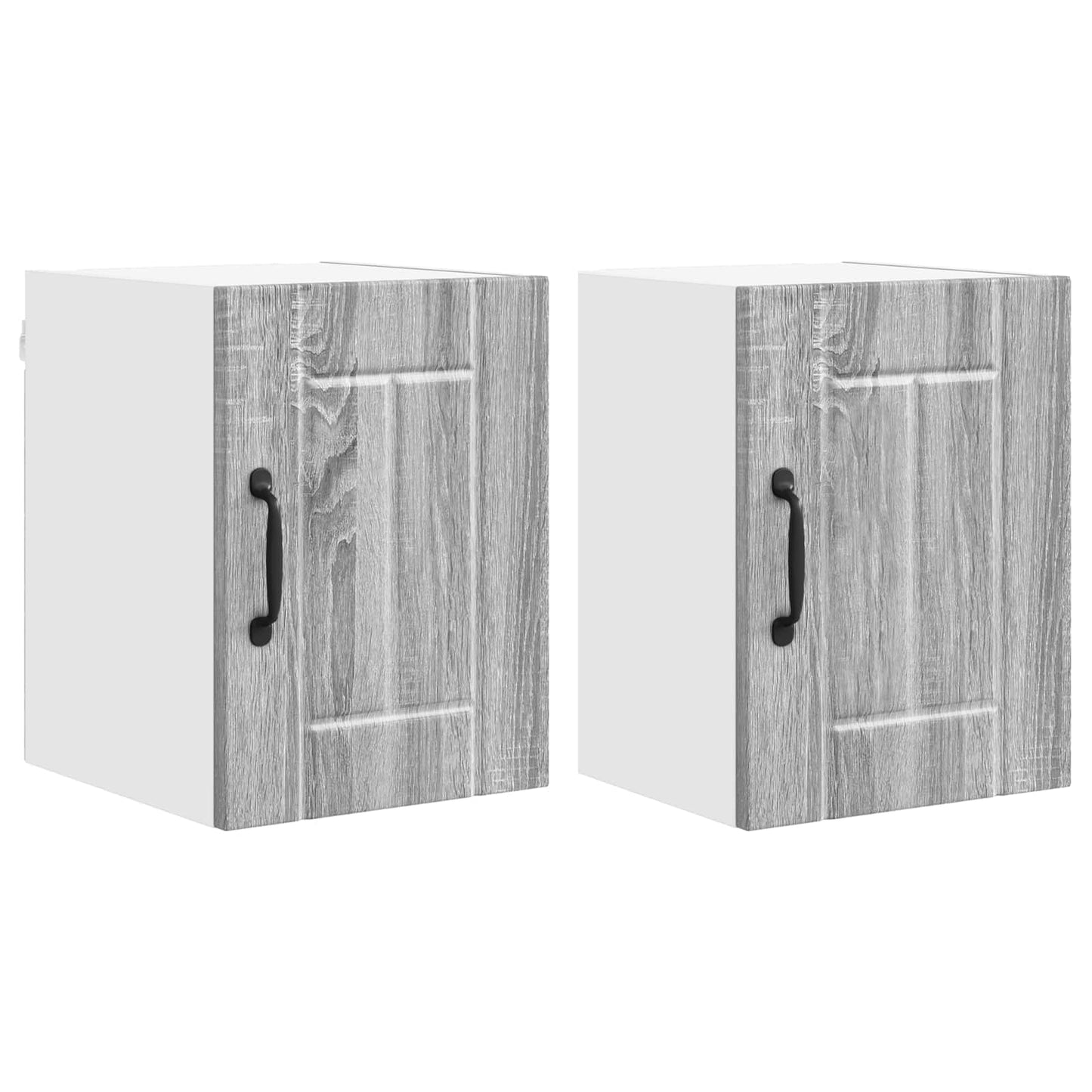 Wall Cabinet LUCCA 2 pcs Grey Sonoma Engineered Wood
