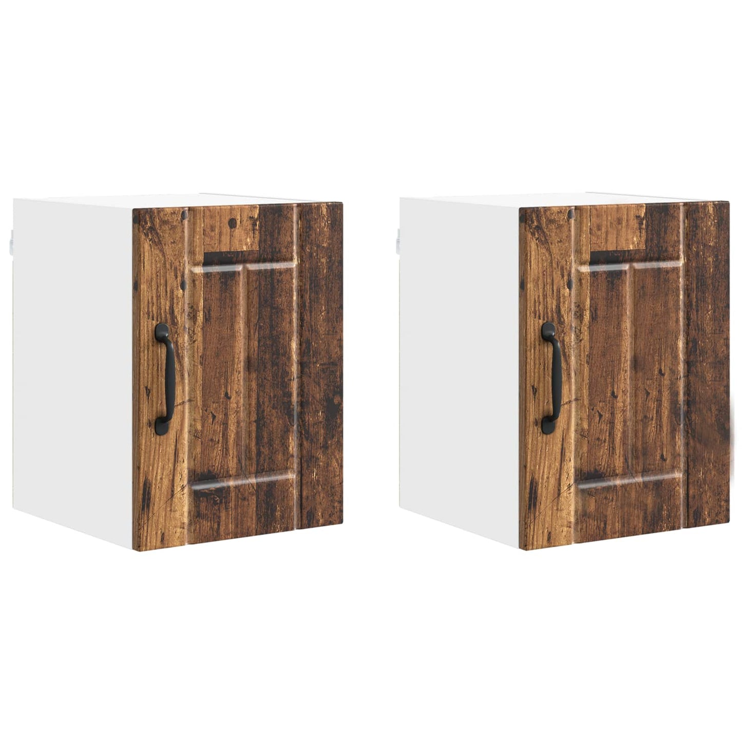 Wall Cabinet LUCCA 2 pcs Old Wood Engineered Wood