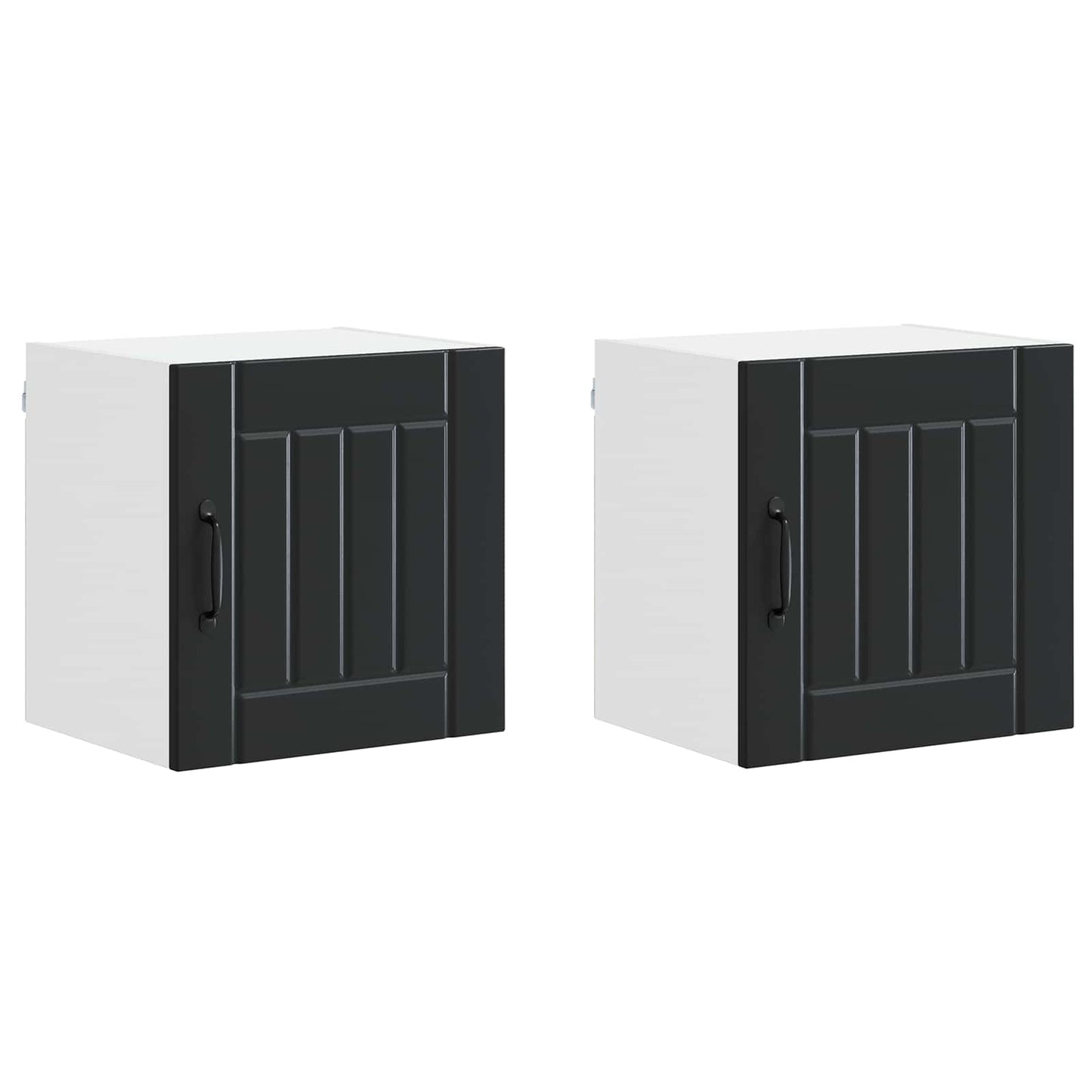 Wall Cabinet LUCCA 2 pcs Black 40 x 31 x 40 cm Engineered Wood