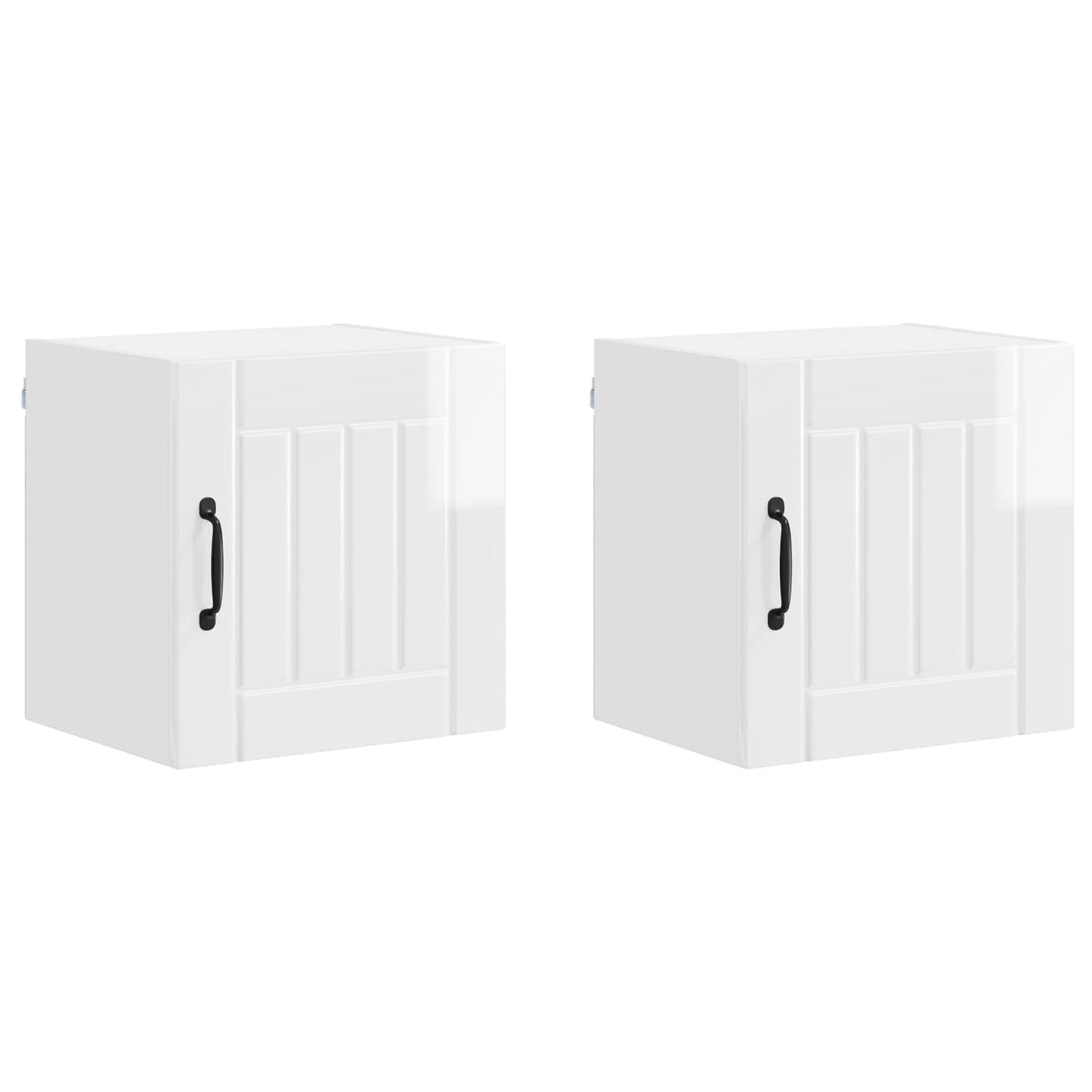 Wall Cabinet LUCCA 2 pcs High Gloss White 40 x 31 x 40 cm