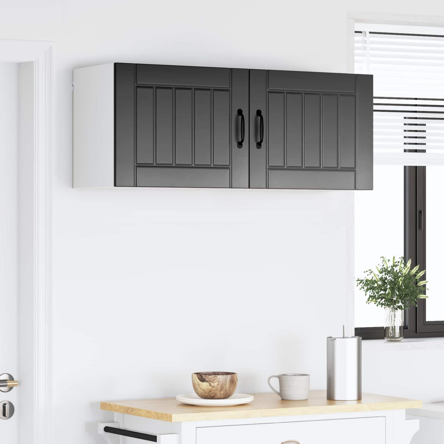 Wall Cabinet Lucca 2 pcs Black 50 x 31 x 40 cm Engineered Wood