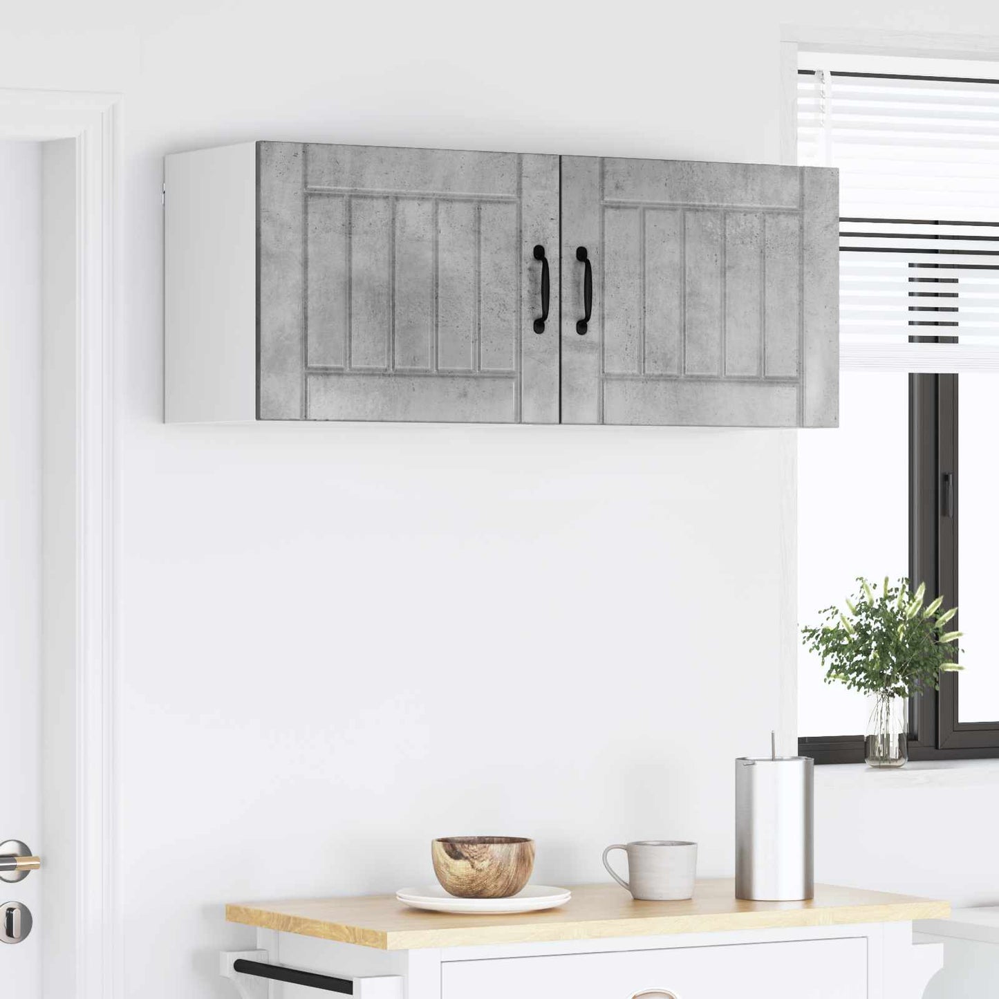 Wall Cabinet LUCCA 2 pcs Concrete Grey 50 x 31 x 40 cm