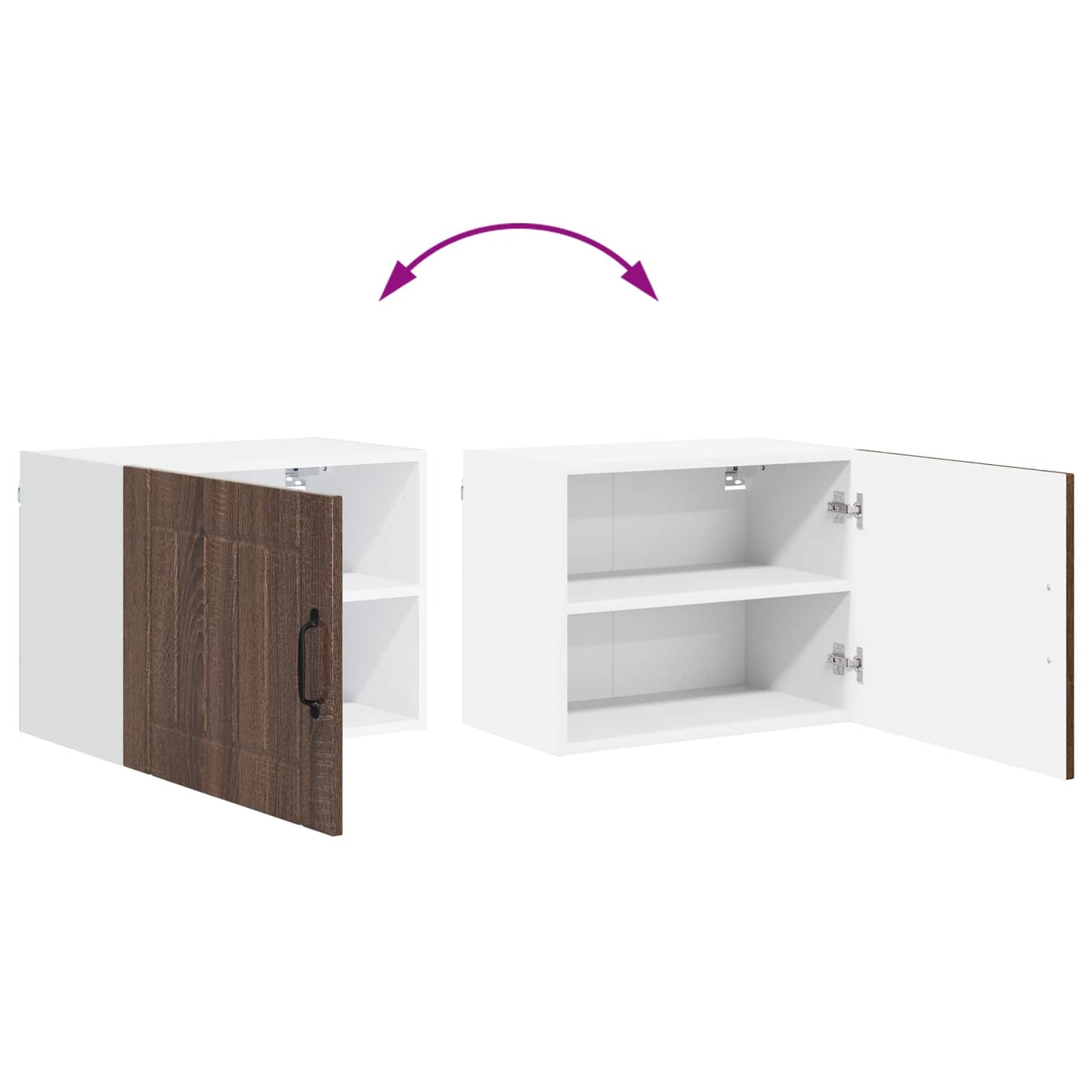 Wall Cabinet LUCCA Brown Oak 50 x 31 x 40 cm Engineered Wood