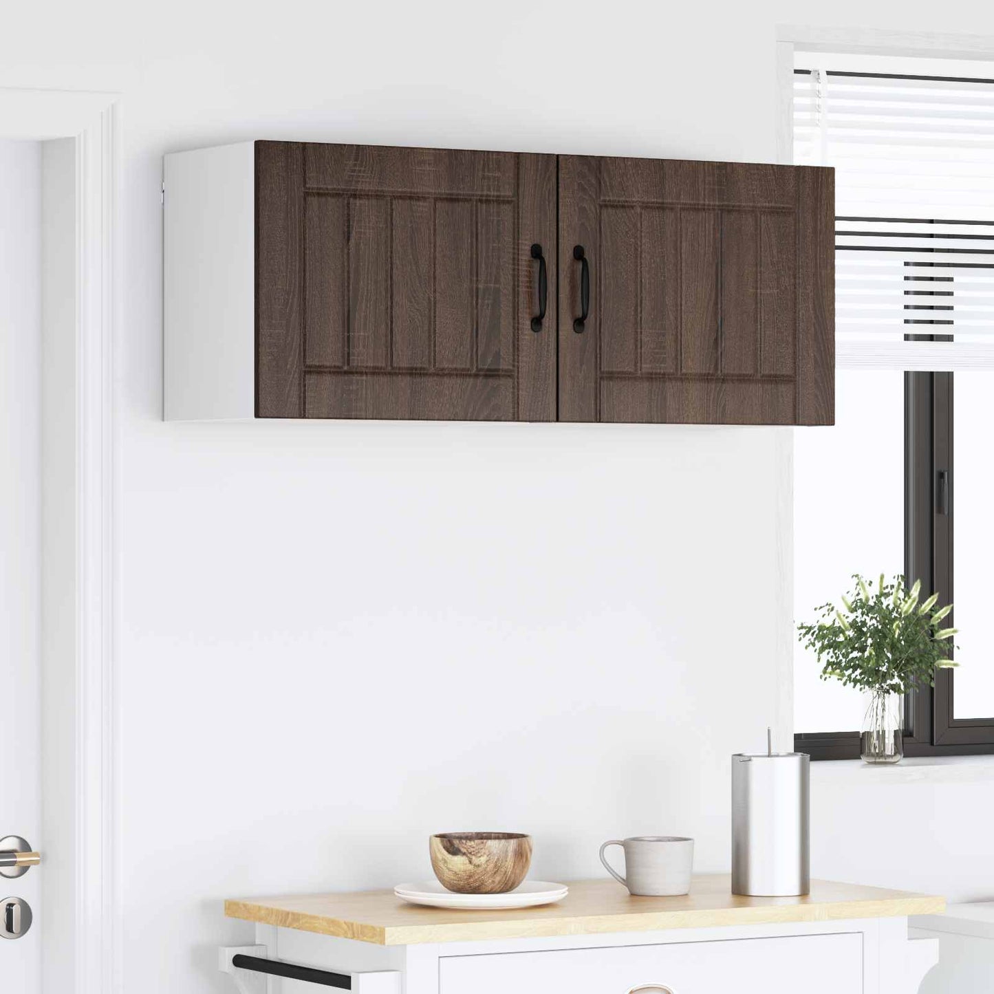 Wall Cabinet LUCCA 2 pcs Brown Oak 50 x 31 x 40 cm