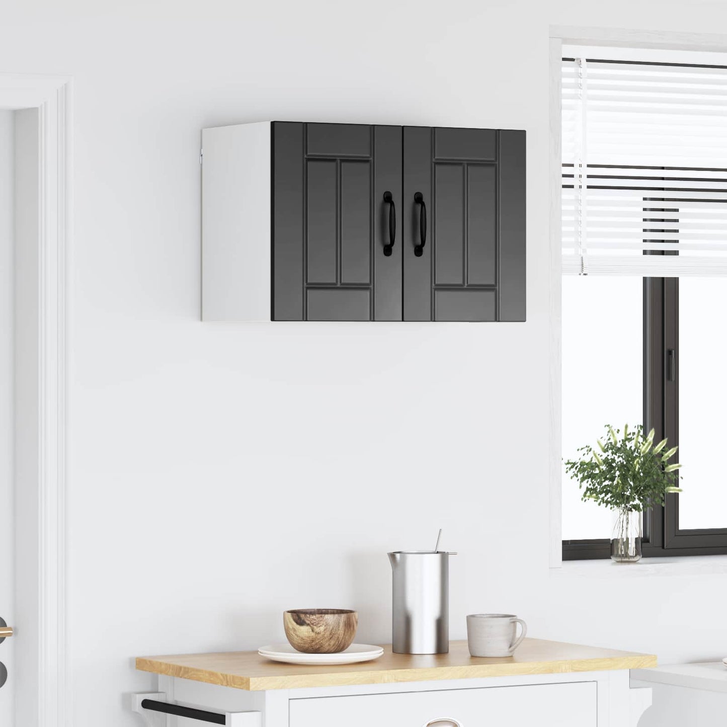 Wall Cabinet LUCCA Black 60 x 31 x 40 cm Engineered Wood