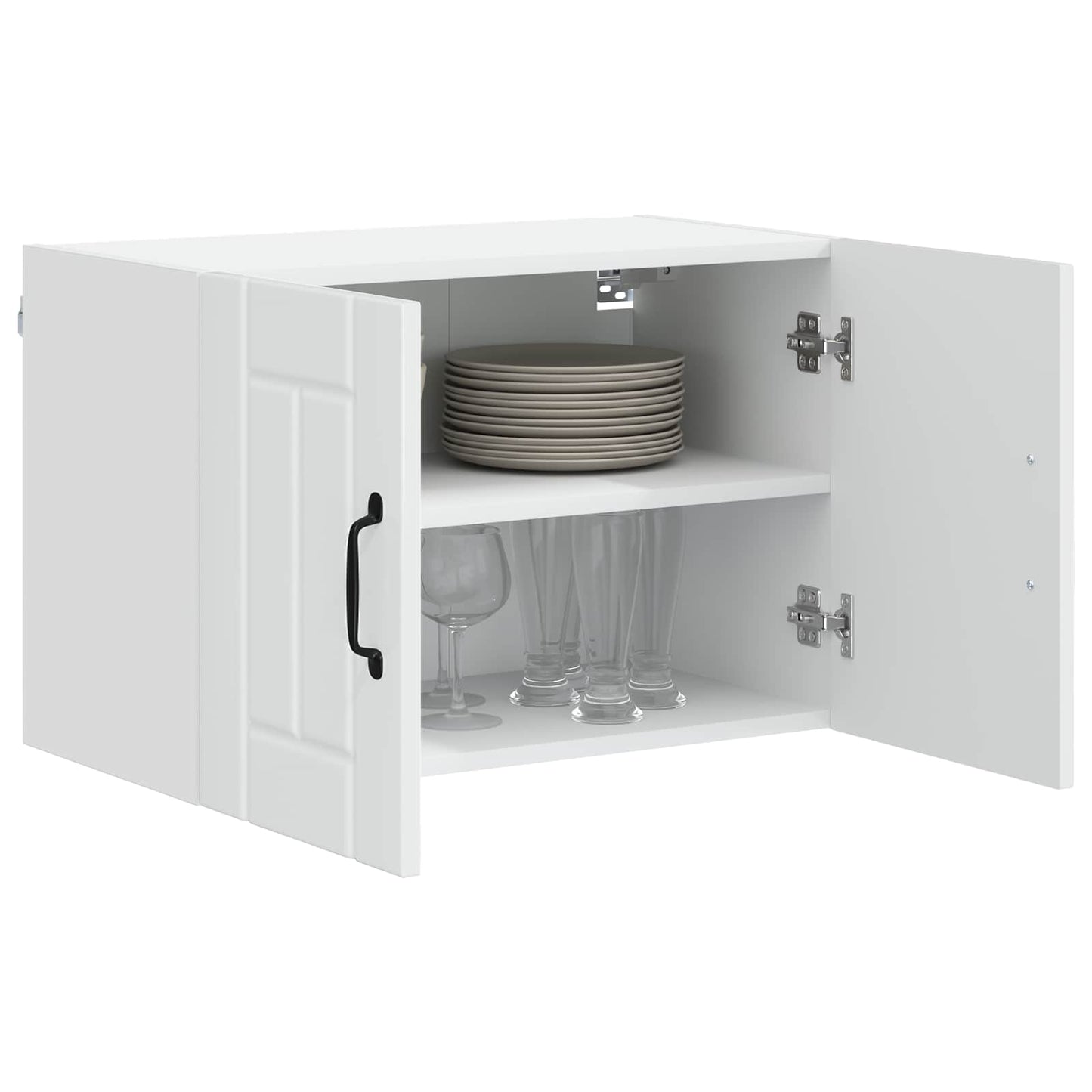 Wall Cabinet LUCCA 2 pcs High Gloss White 60 x 31 x 40 cm