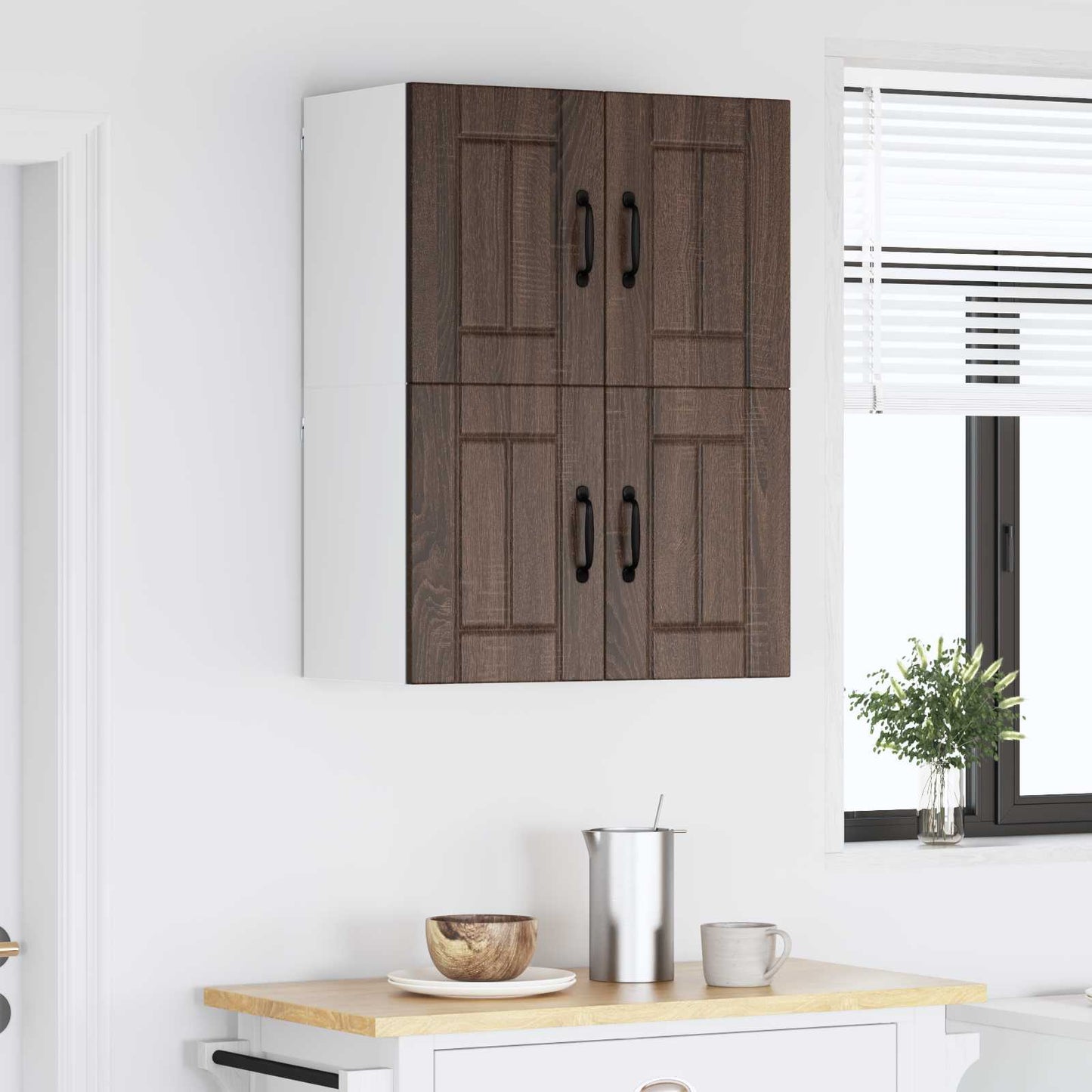 Wall Cabinet LUCCA 2 pcs Brown Oak 60 x 31 x 40 cm