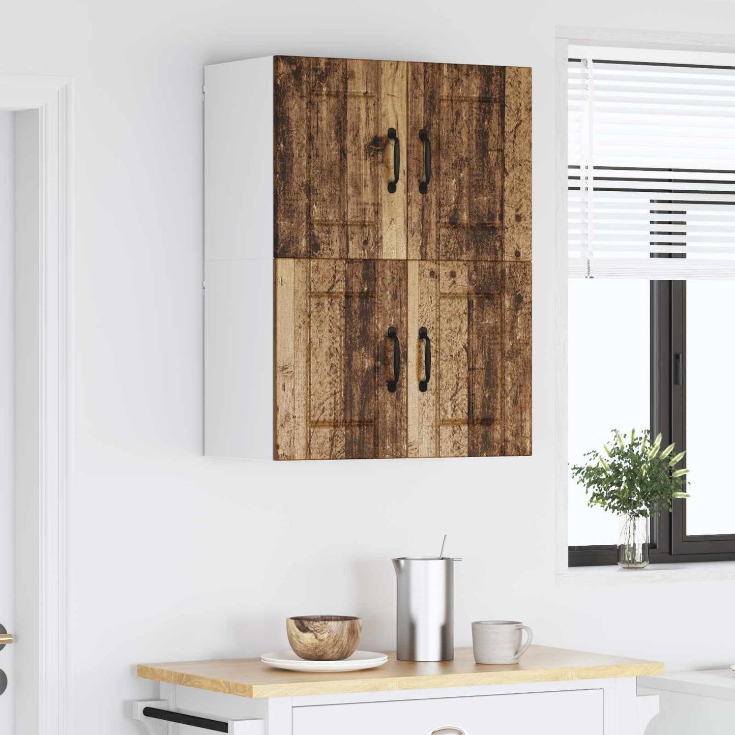 Wall Cabinet LUCCA 2 pcs Old Wood 60 x 31 x 40 cm
