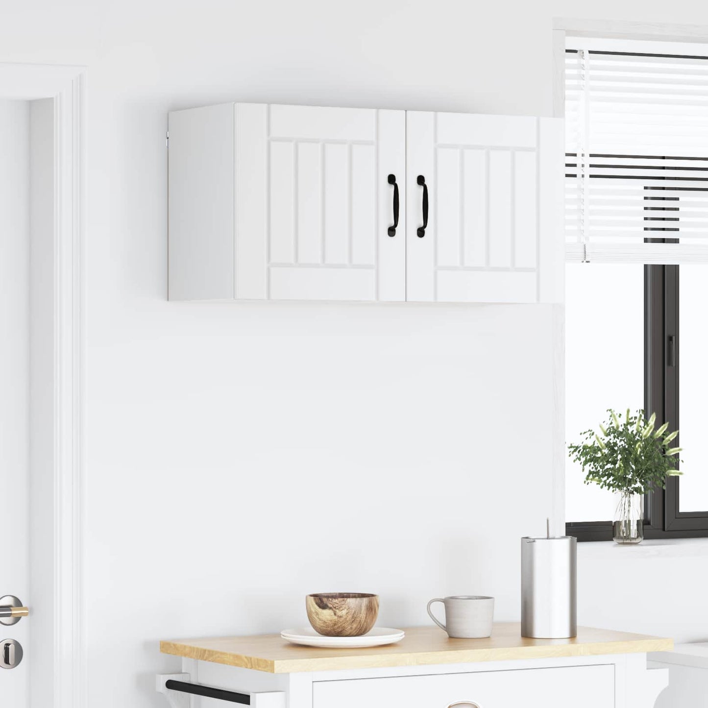 Wall Cabinet LUCCA White 80 x 31 x 40 cm Engineered Wood