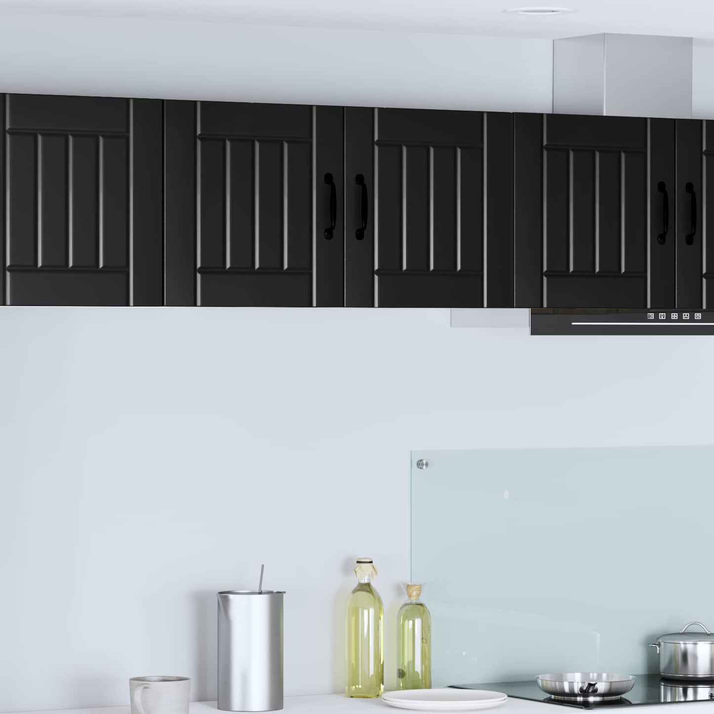 Wall Cabinet LUCCA Black 80 x 31 x 40 cm Engineered Wood