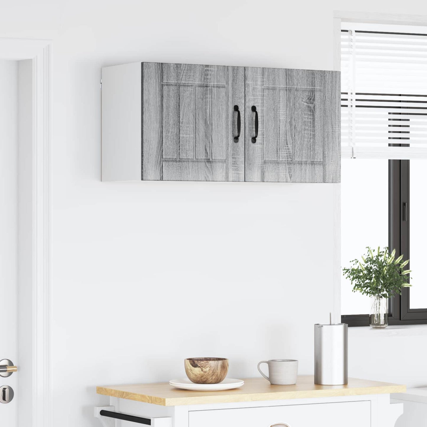 Wall Cabinet LUCCA Grey Sonoma 80 x 31 x 40 cm Engineered Wood