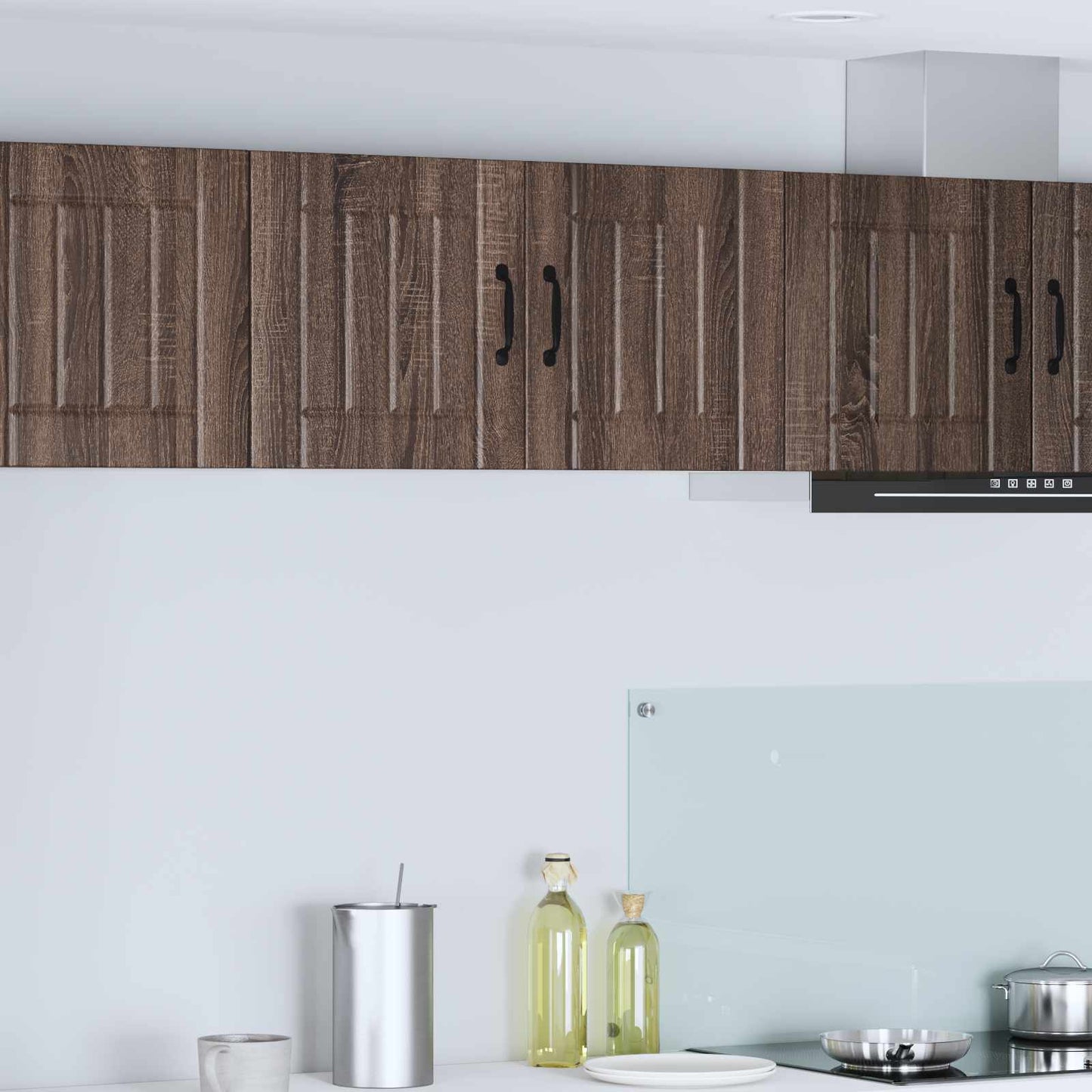 Wall Cabinet LUCCA Brown Oak 80 x 31 x 40 cm Engineered Wood