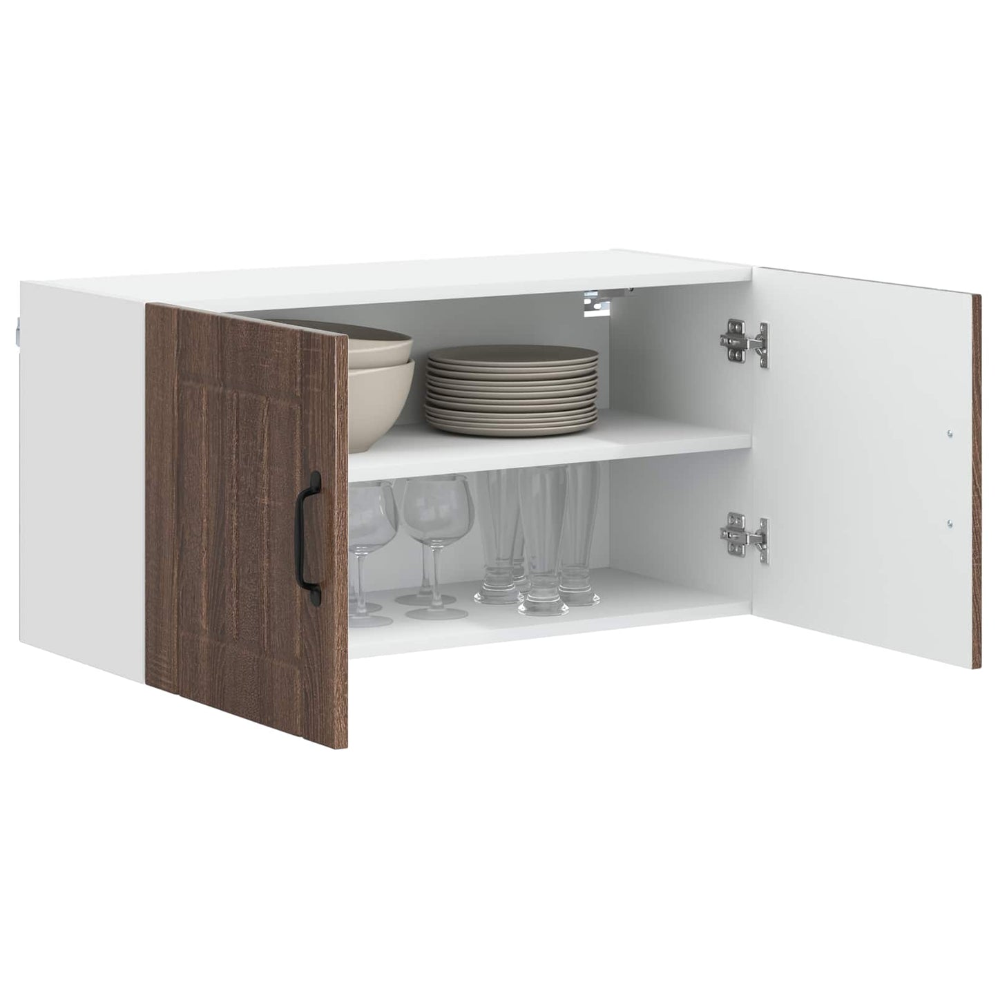 Wall Cabinet LUCCA Brown Oak 80 x 31 x 40 cm Engineered Wood