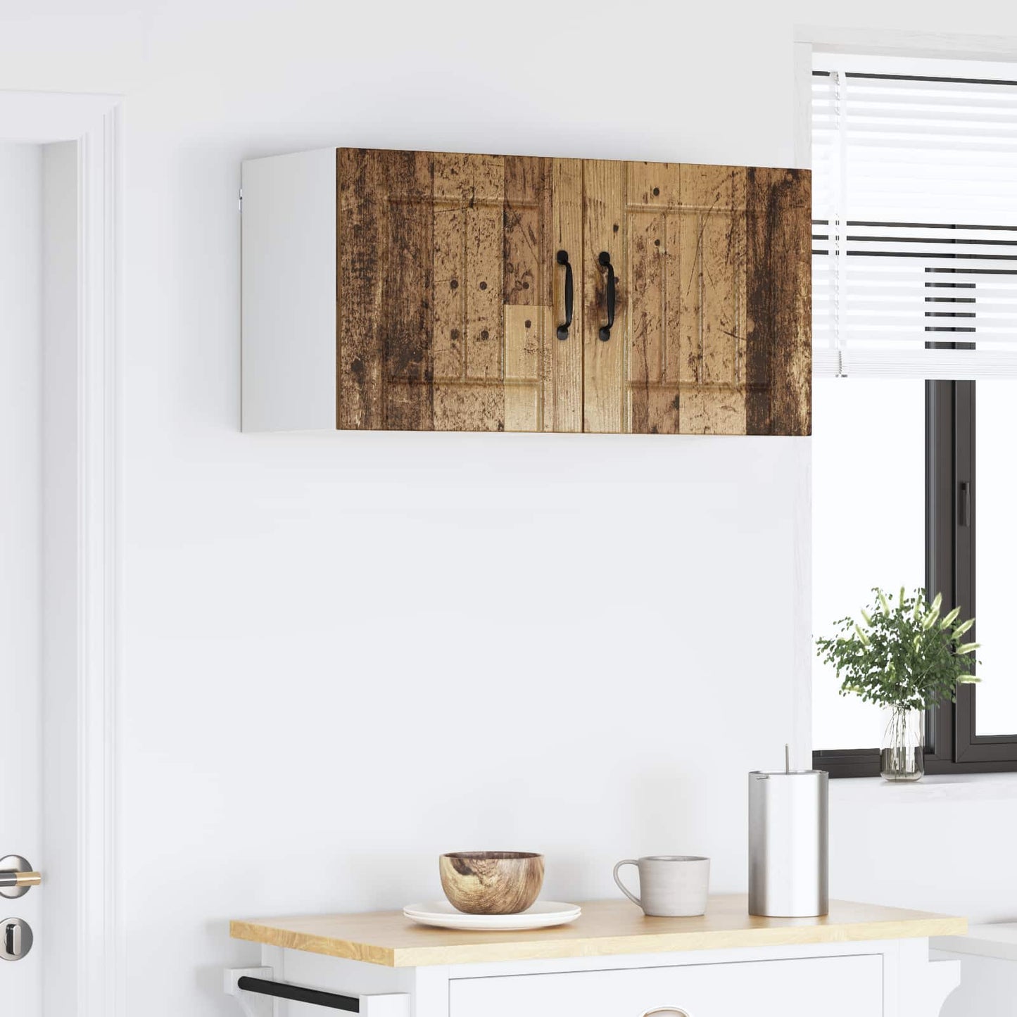 Wall Cabinet LUCCA Old Wood 80 x 31 x 40 cm Engineered Wood