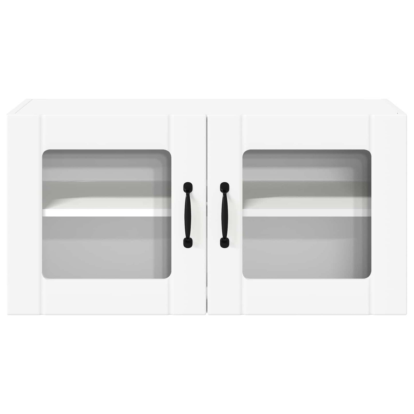Wall Glass Cabinet LUCCA White 80 x 31 x 40 cm Engineered Wood