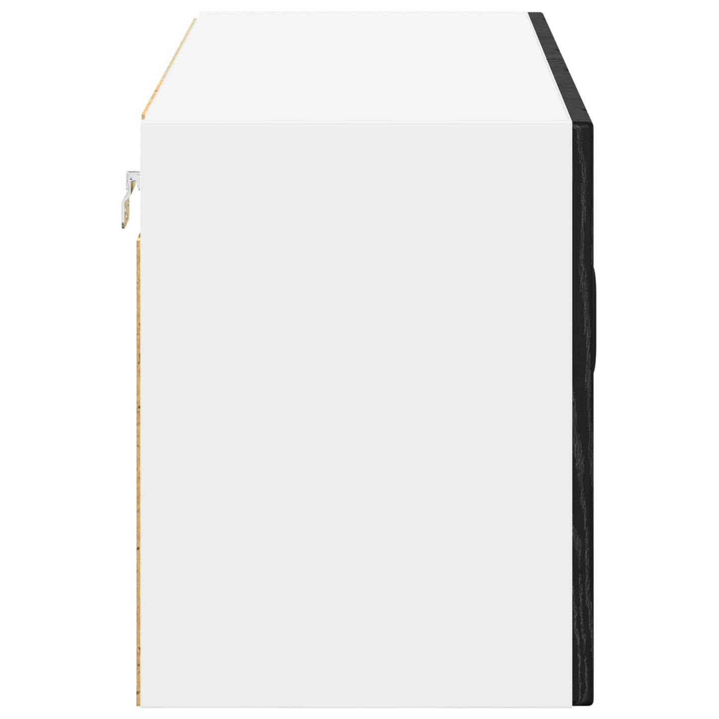 Wall Glass Cabinet LUCCA Black Oak 80 x 31 x 40 cm