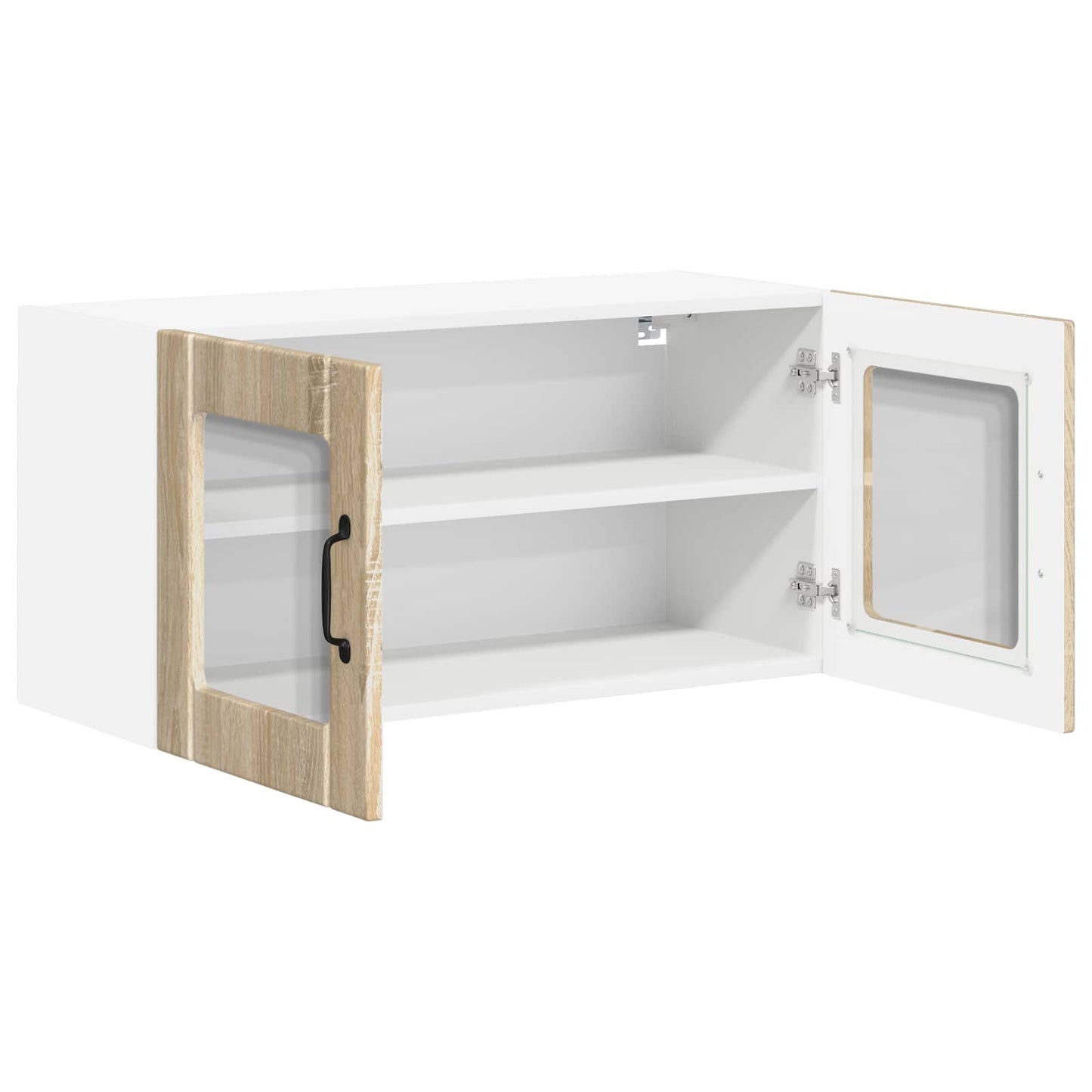 Wall Glass Cabinet LUCCA Sonoma Oak 80 x 31 x 40 cm