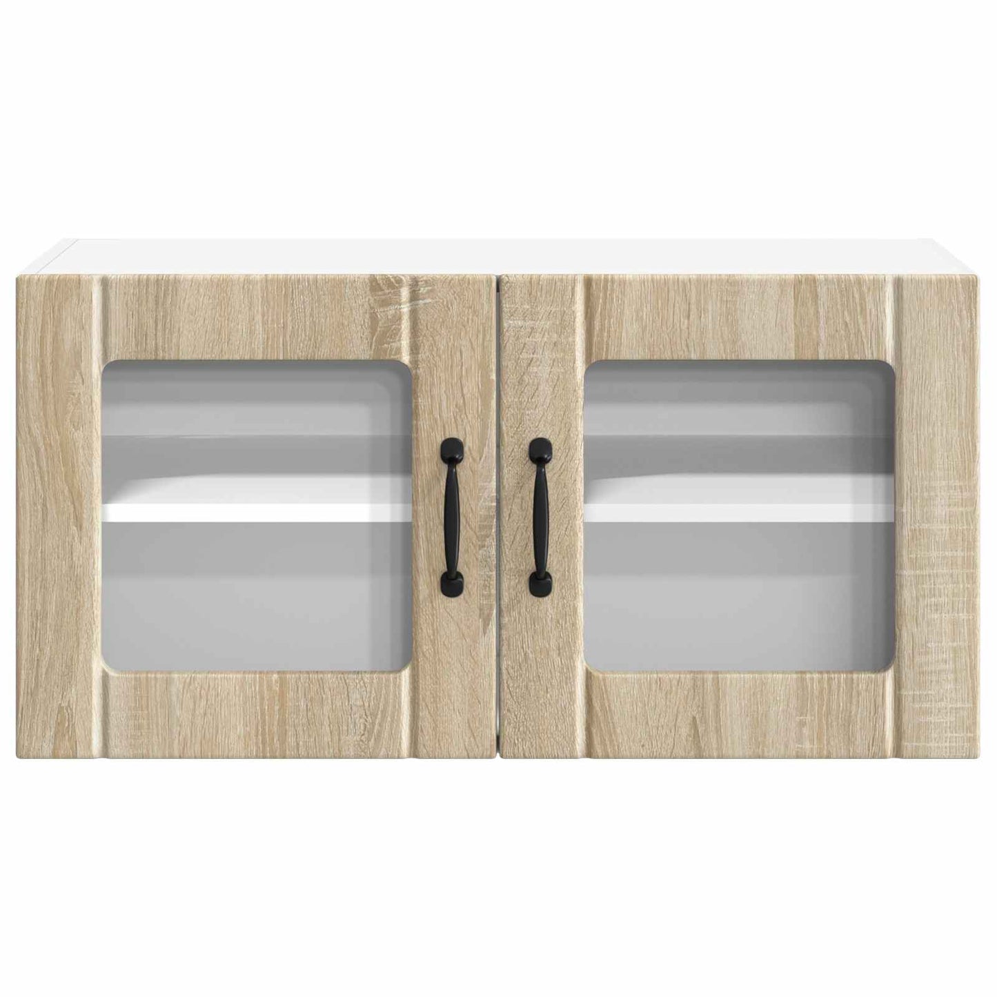Wall Glass Cabinet LUCCA Sonoma Oak 80 x 31 x 40 cm