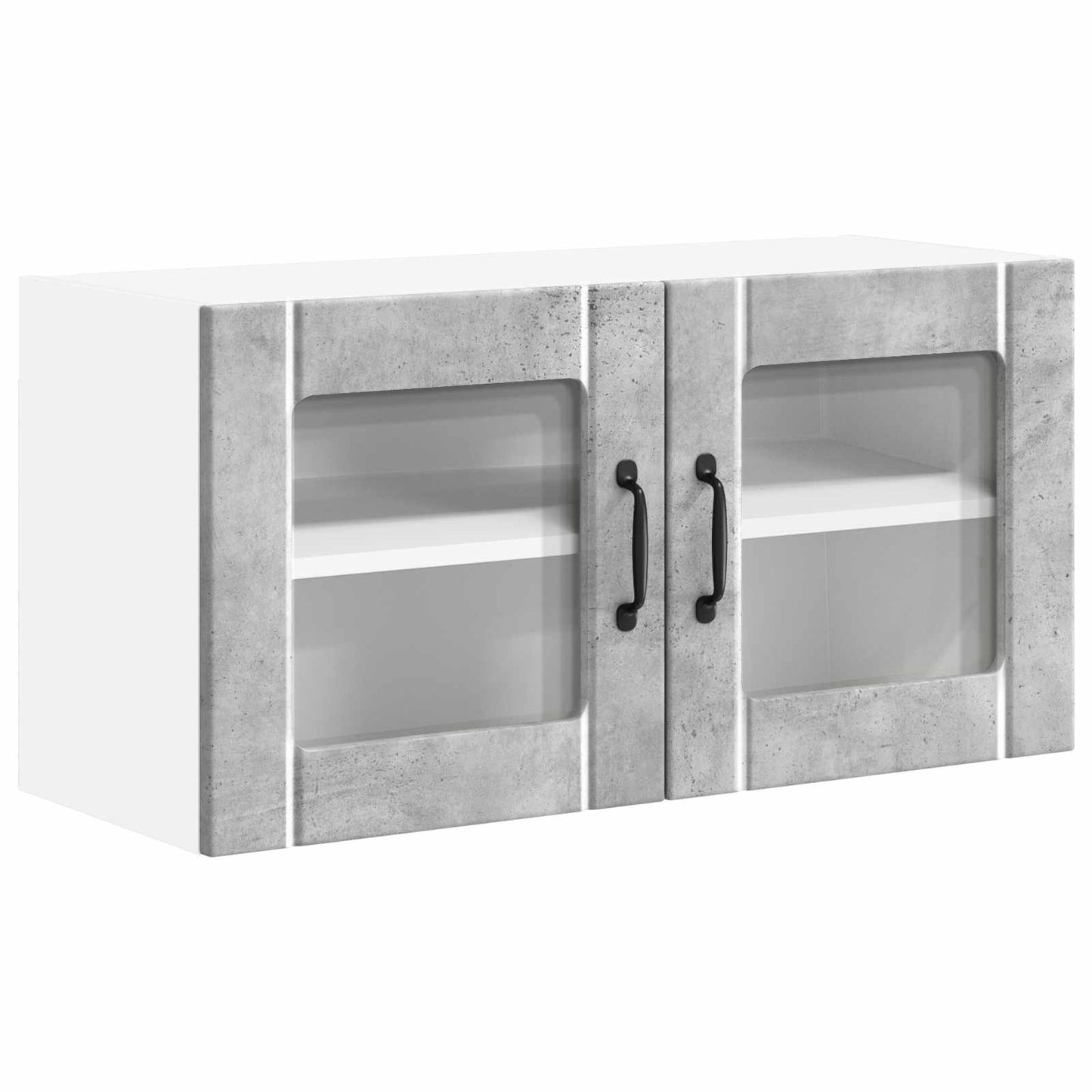 Wall Glass Cabinet LUCCA Concrete Grey 80 x 31 x 40 cm