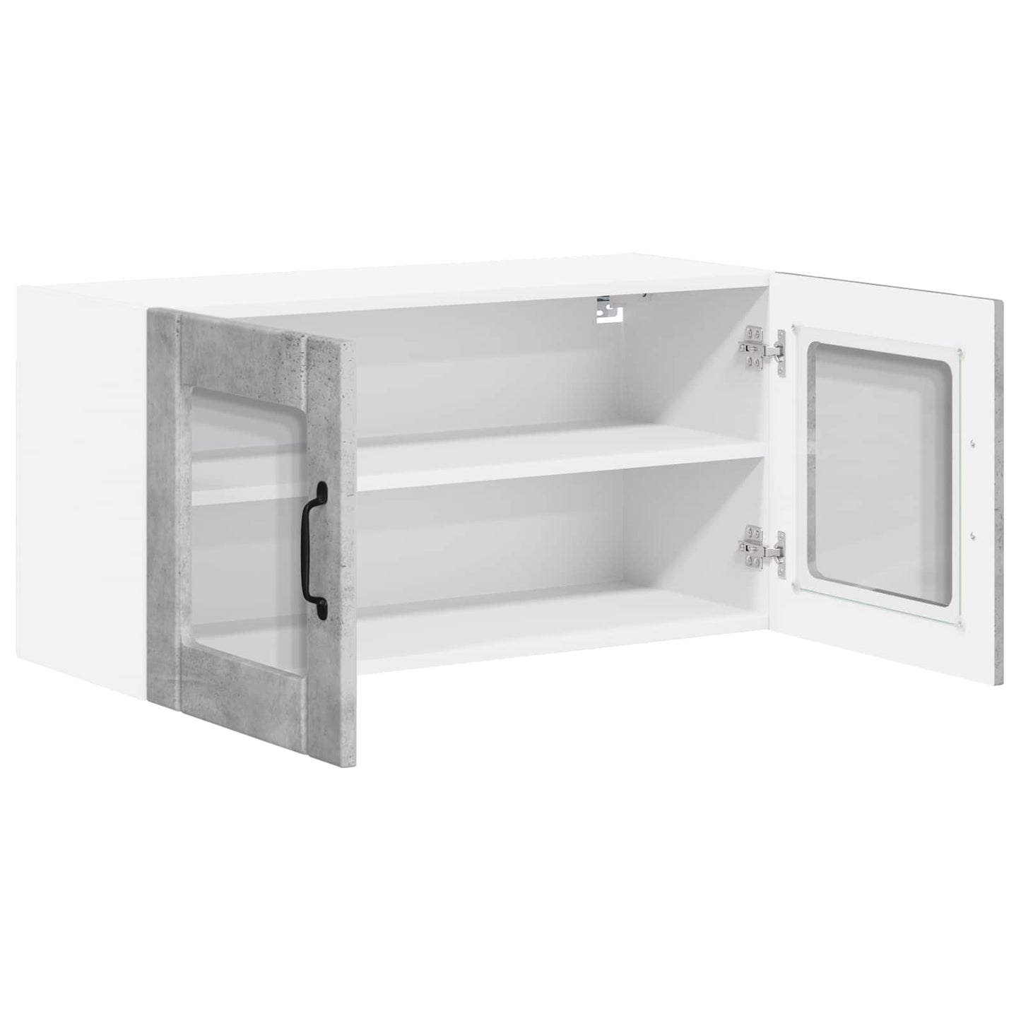 Wall Glass Cabinet LUCCA Concrete Grey 80 x 31 x 40 cm