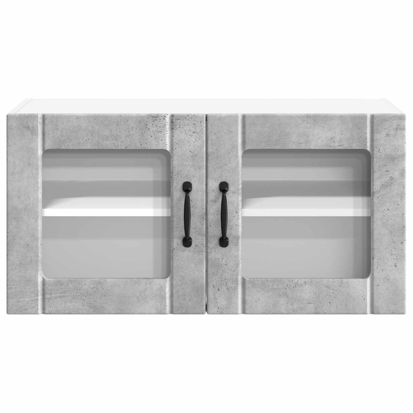 Wall Glass Cabinet LUCCA Concrete Grey 80 x 31 x 40 cm