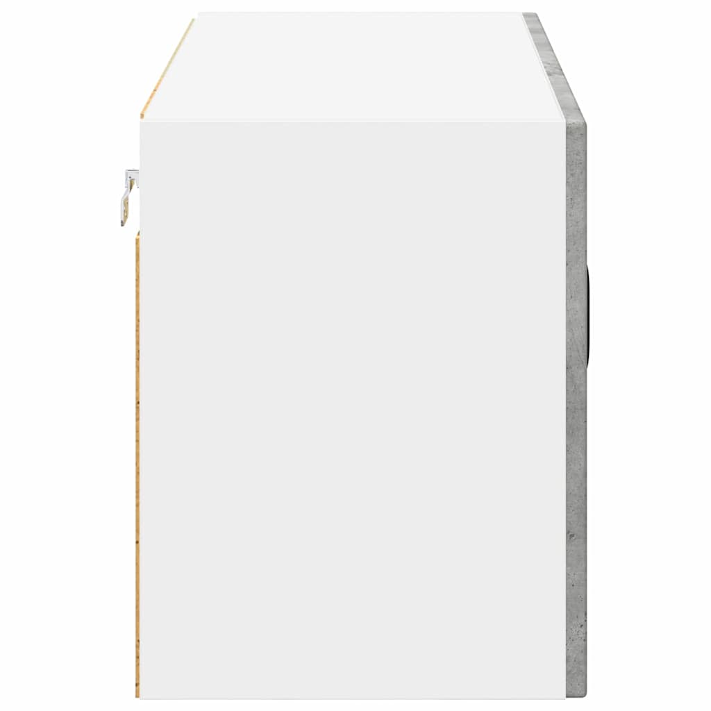 Wall Glass Cabinet LUCCA Concrete Grey 80 x 31 x 40 cm
