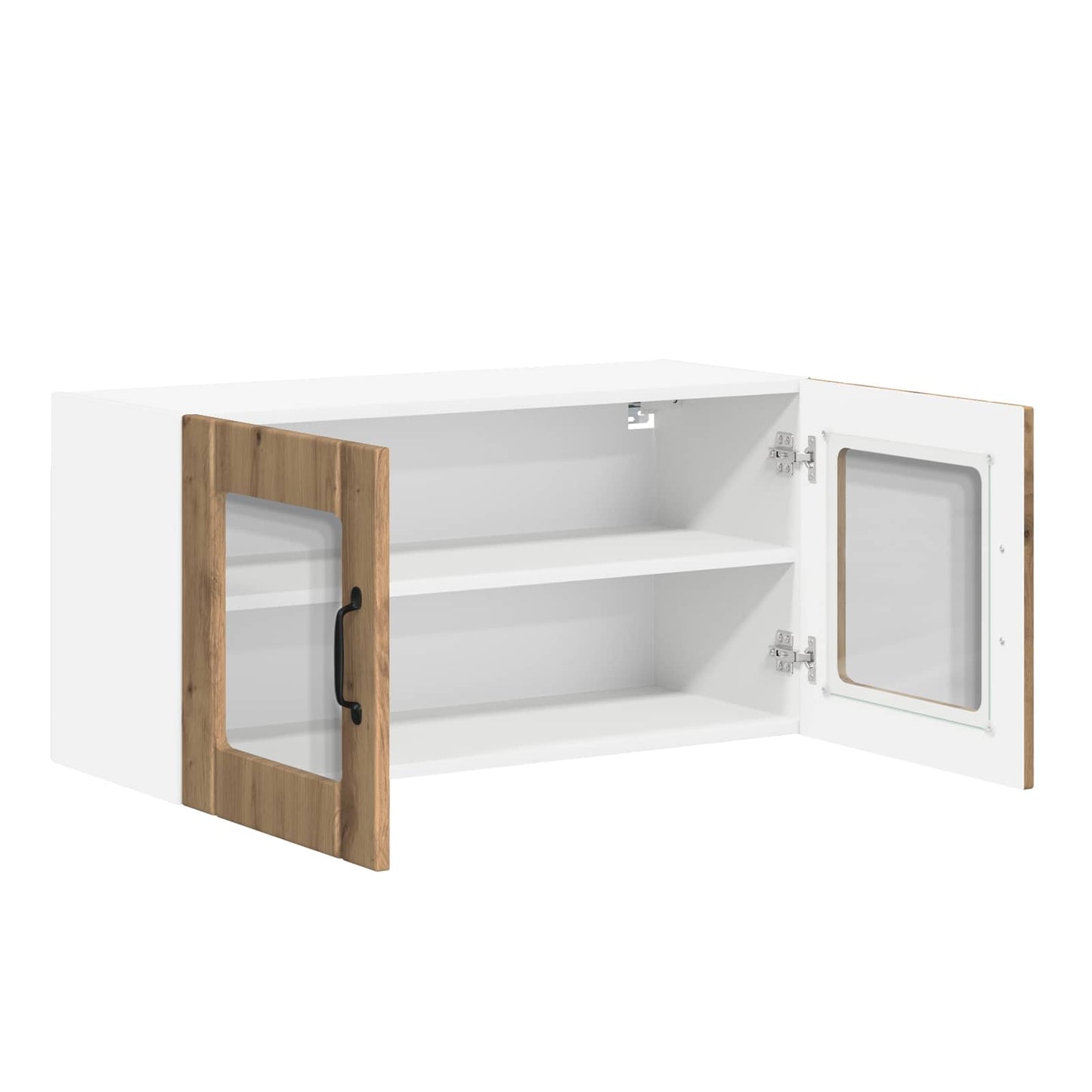 Wall Glass Cabinet LUCCA Artisan Oak 80 x 31 x 40 cm