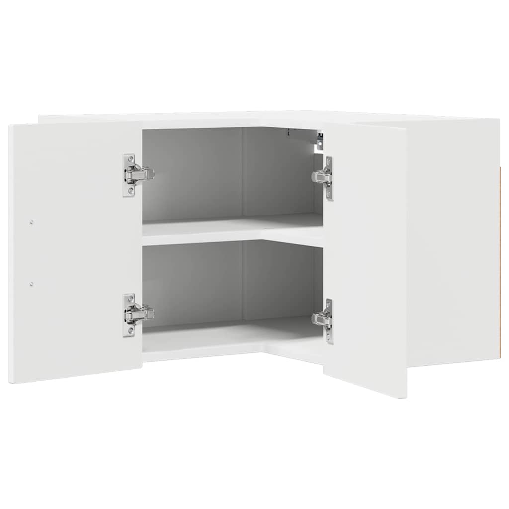 Wall Corner Cabinet LUCCA White 57 x 57 x 40 cm Engineered Wood