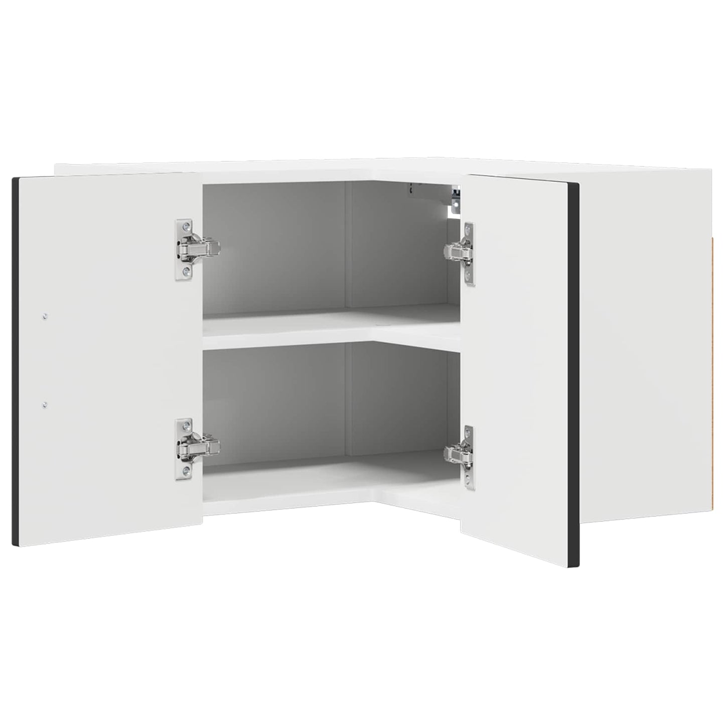 Wall Corner Cabinet LUCCA Black 57 x 57 x 40 cm Engineered Wood
