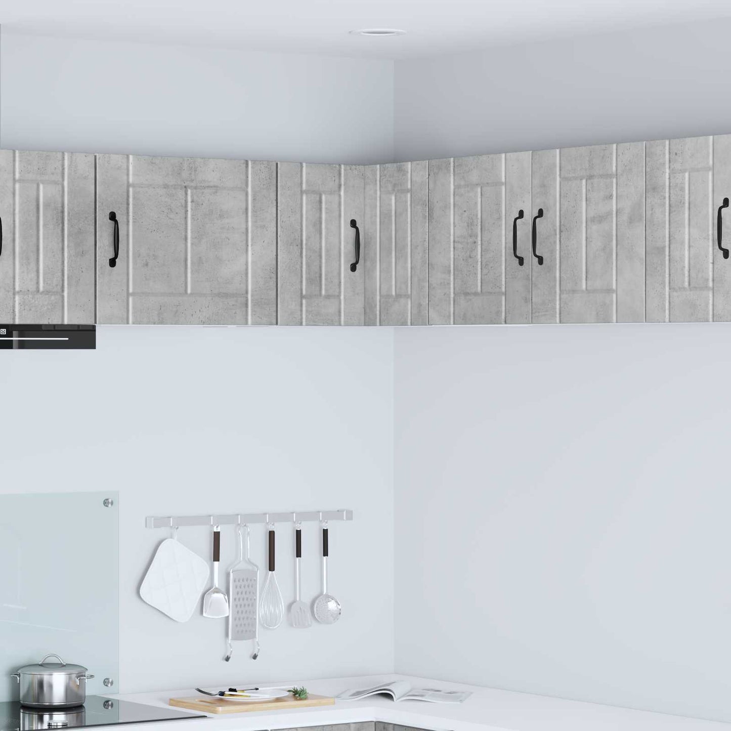 Wall Corner Cabinet LUCCA Concrete Grey 57 x 57 x 40 cm