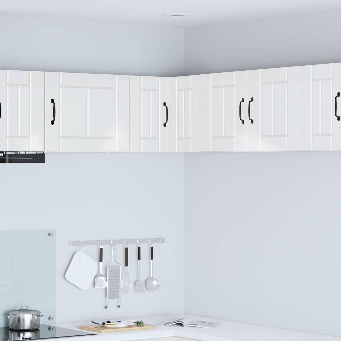 Wall Corner Cabinet LUCCA High Gloss White 57 x 57 x 40 cm
