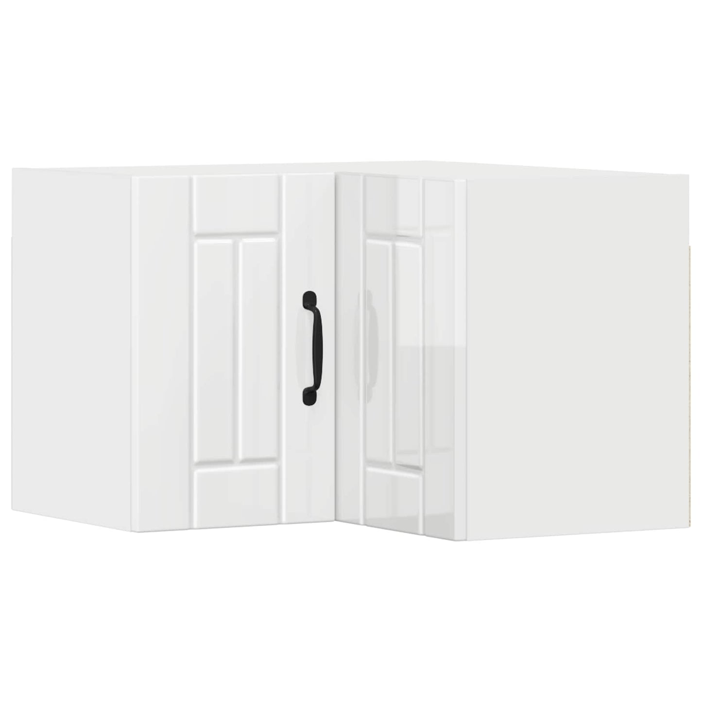 Wall Corner Cabinet LUCCA High Gloss White 57 x 57 x 40 cm