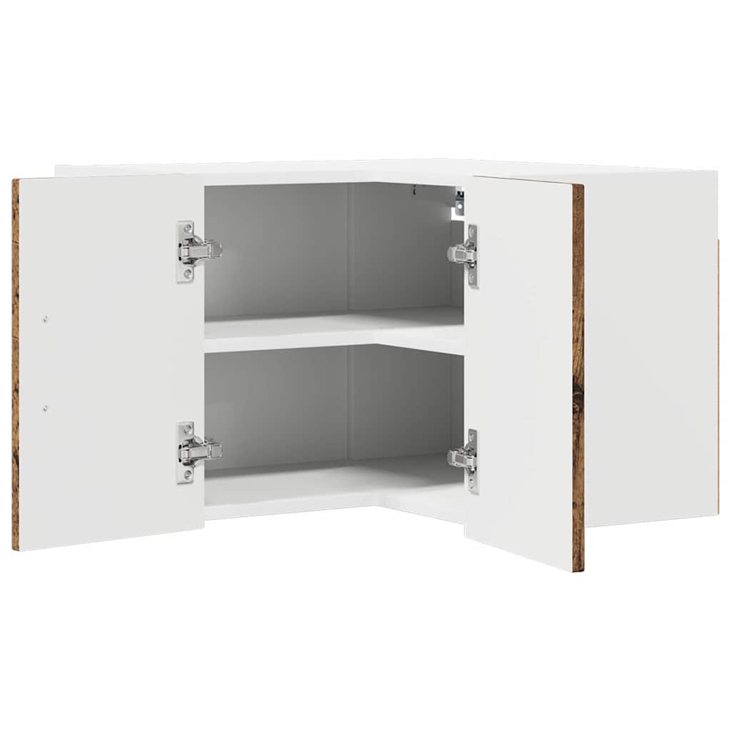 Wall Corner Cabinet LUCCA Old Wood 57 x 57 x 40 cm
