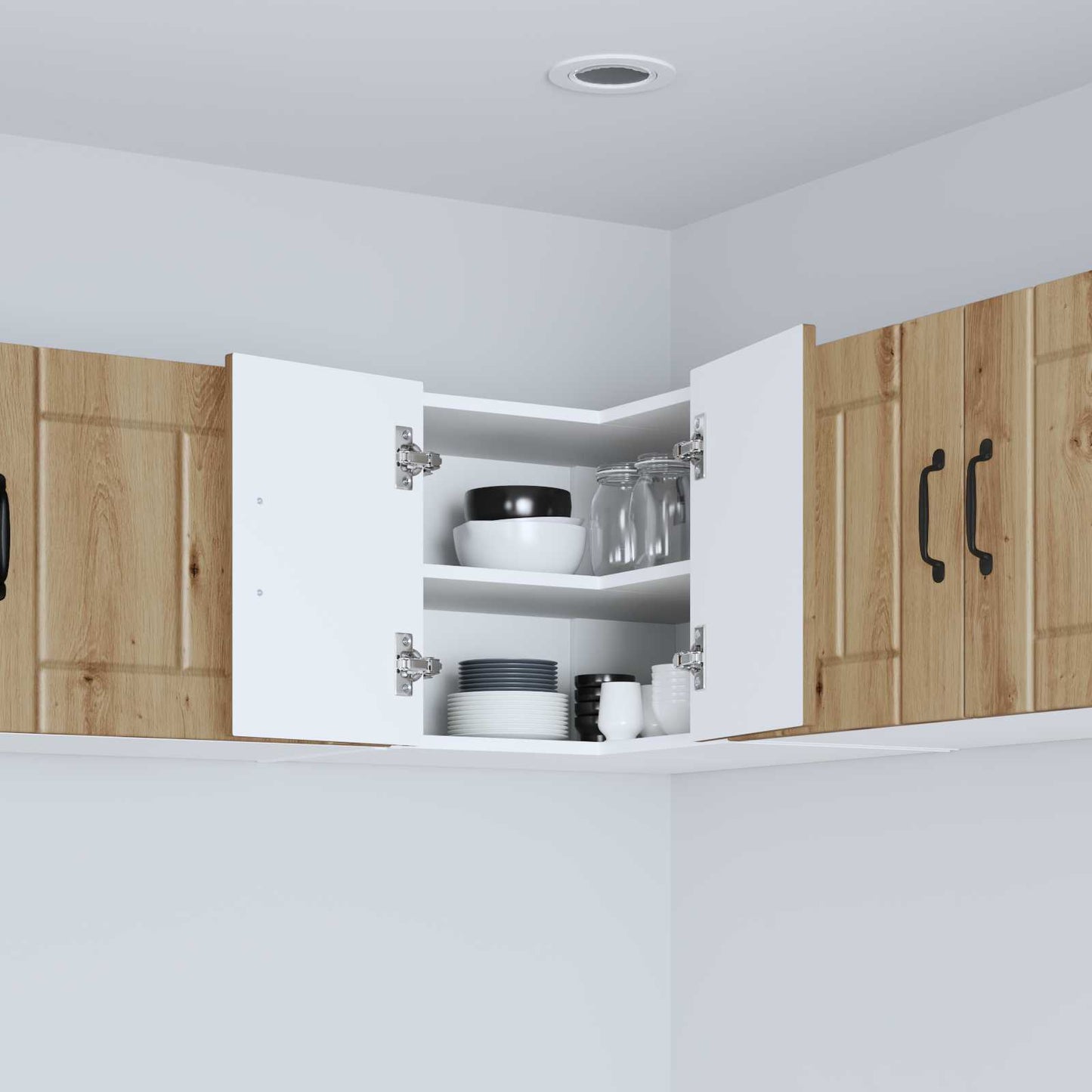 Wall Corner Cabinet LUCCA Artisan Oak 57 x 57 x 40 cm