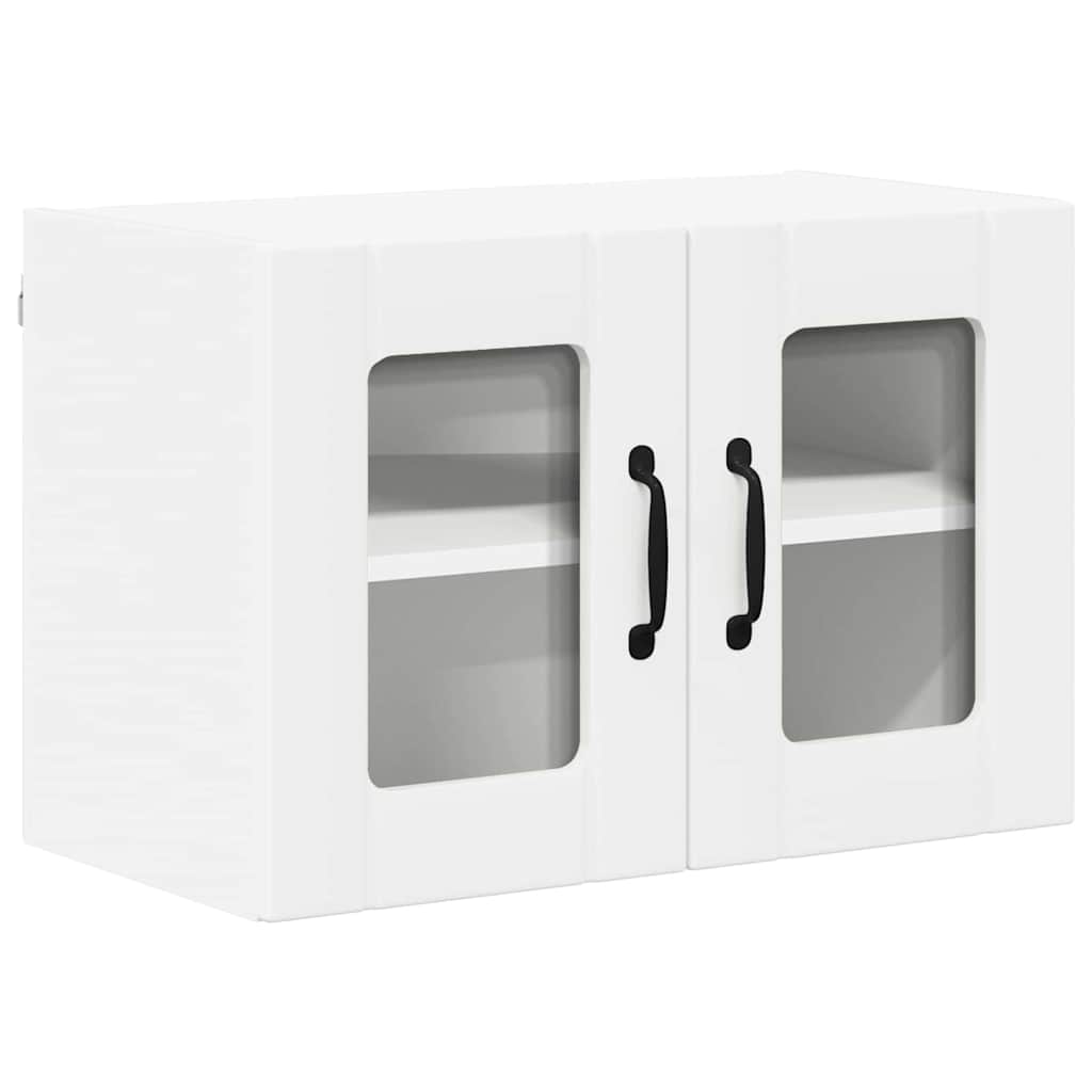 Wall Glass Cabinet LUCCA 2 pcs White 60 x 31 x 40 cm