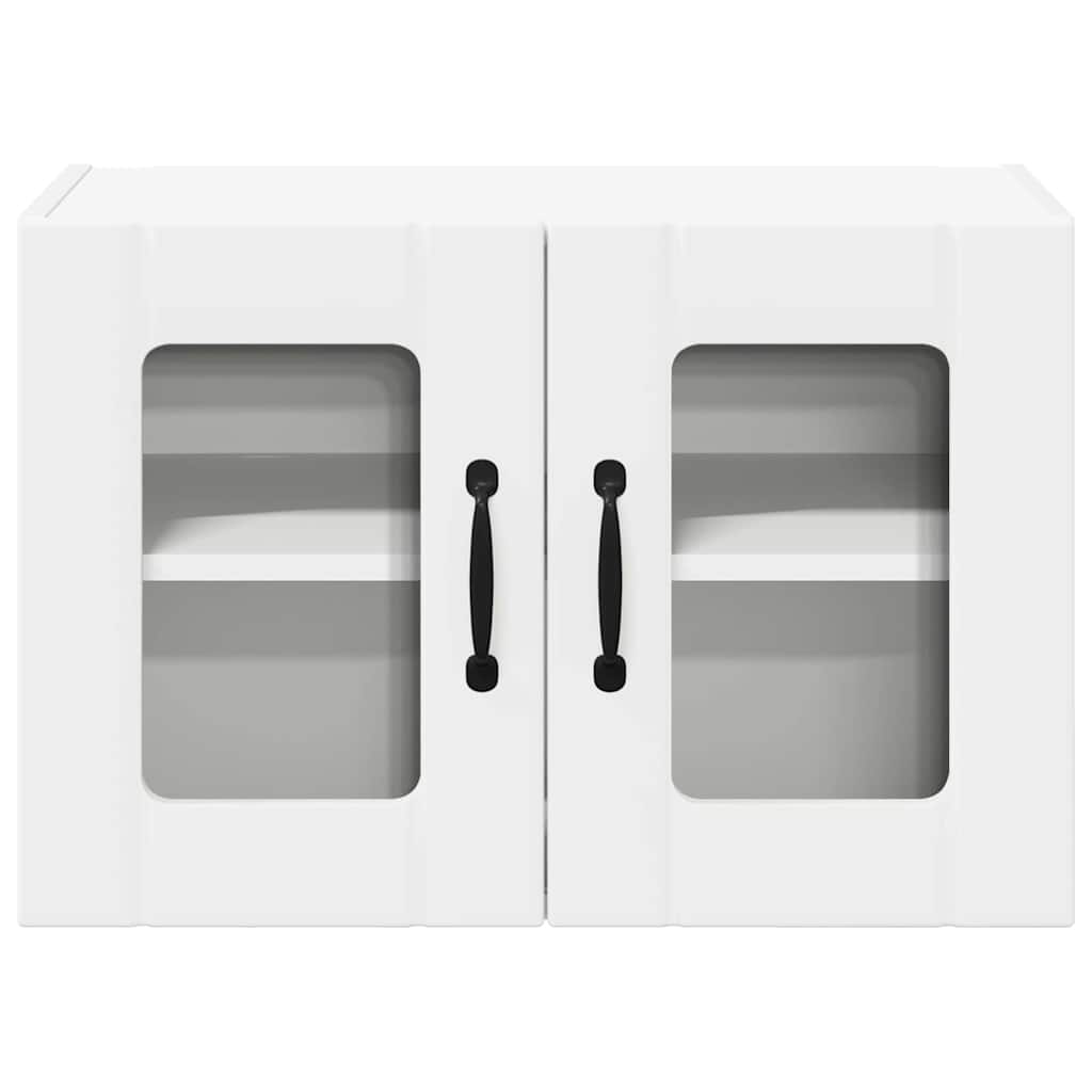 Wall Glass Cabinet LUCCA 2 pcs White 60 x 31 x 40 cm