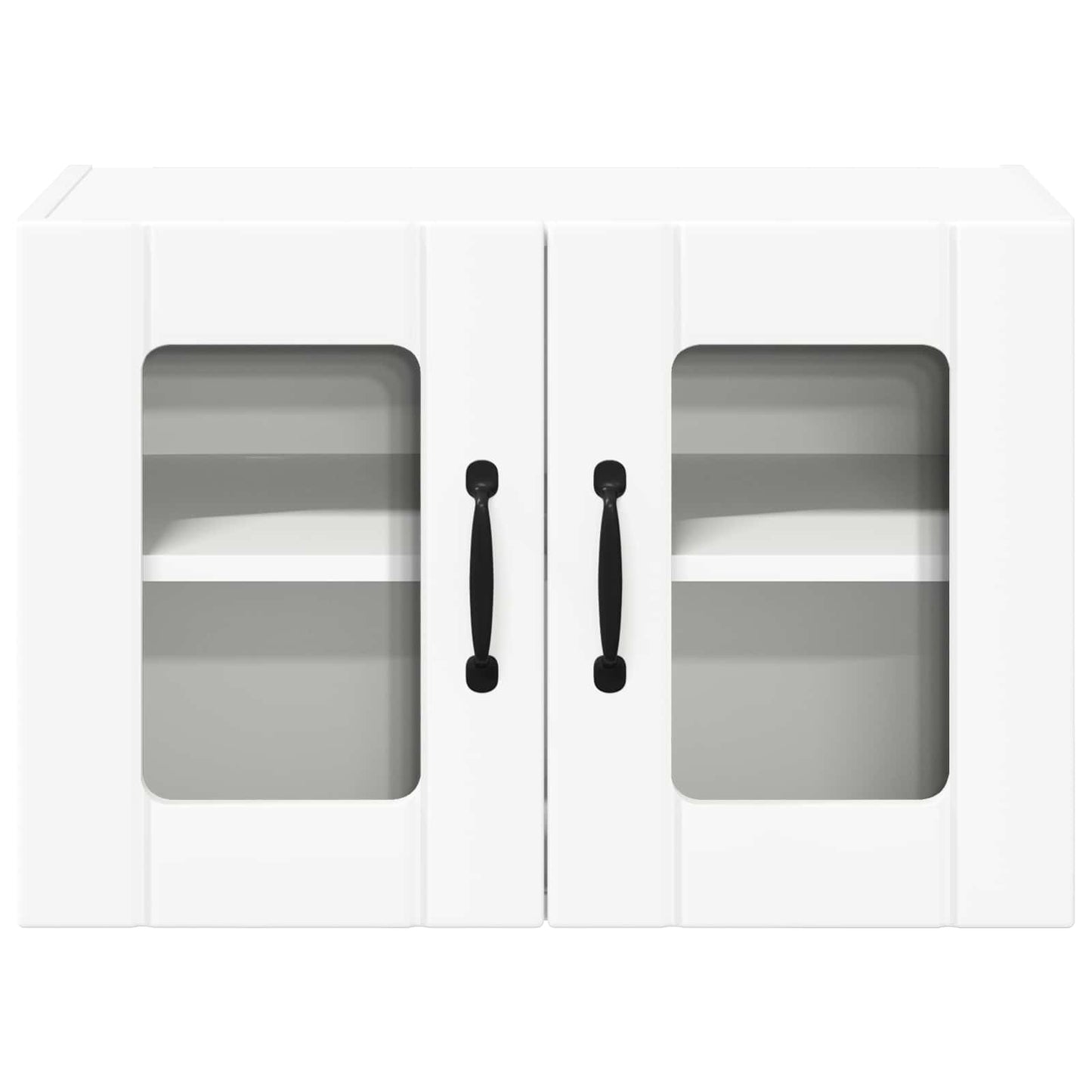 Wall Glass Cabinet LUCCA 2 pcs White 60 x 31 x 40 cm