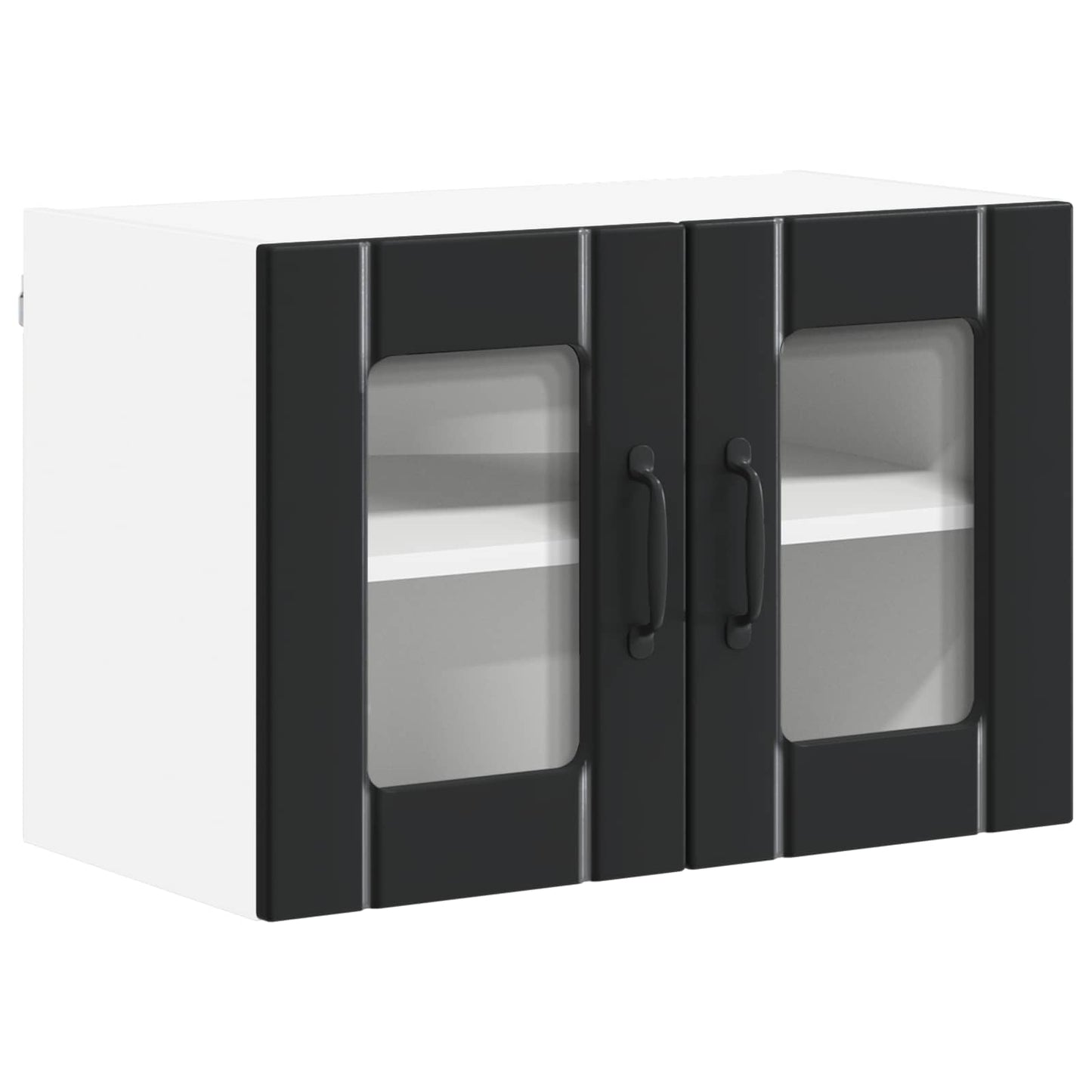 Wall Glass Cabinet LUCCA Black 60 x 31 x 40 cm Engineered Wood