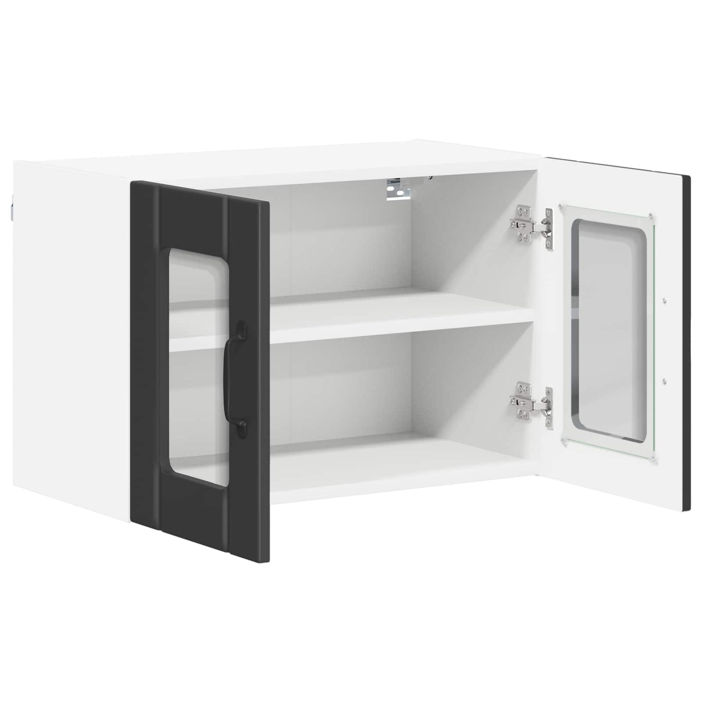 Wall Glass Cabinet LUCCA Black 60 x 31 x 40 cm Engineered Wood