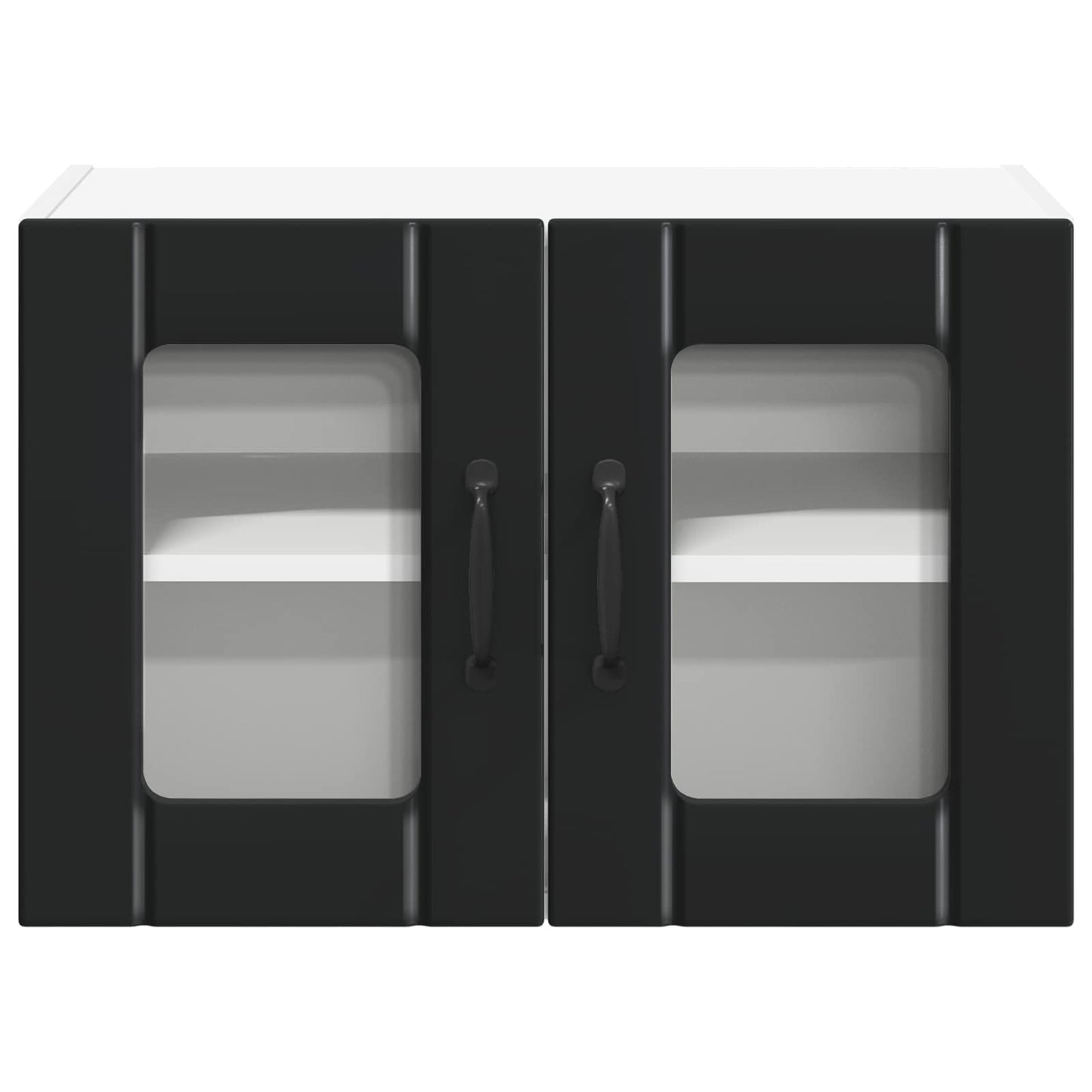 Wall Glass Cabinet LUCCA Black 60 x 31 x 40 cm Engineered Wood