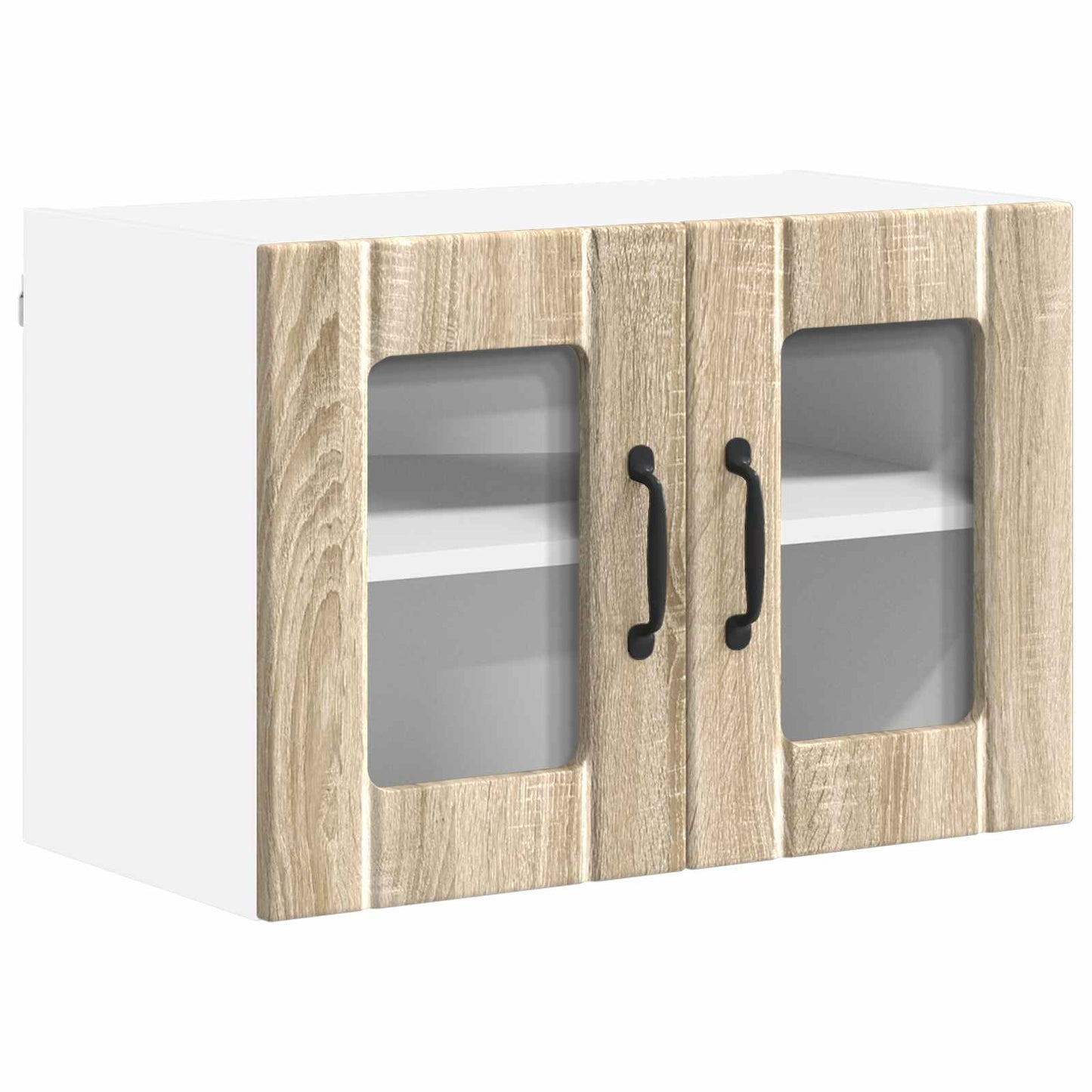 Wall Glass Cabinet LUCCA Sonoma Oak 60 x 31 x 40 cm