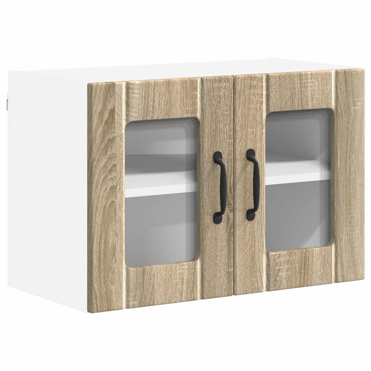 Wall Glass Cabinet LUCCA 2 pcs Sonoma Oak 60 x 31 x 40 cm