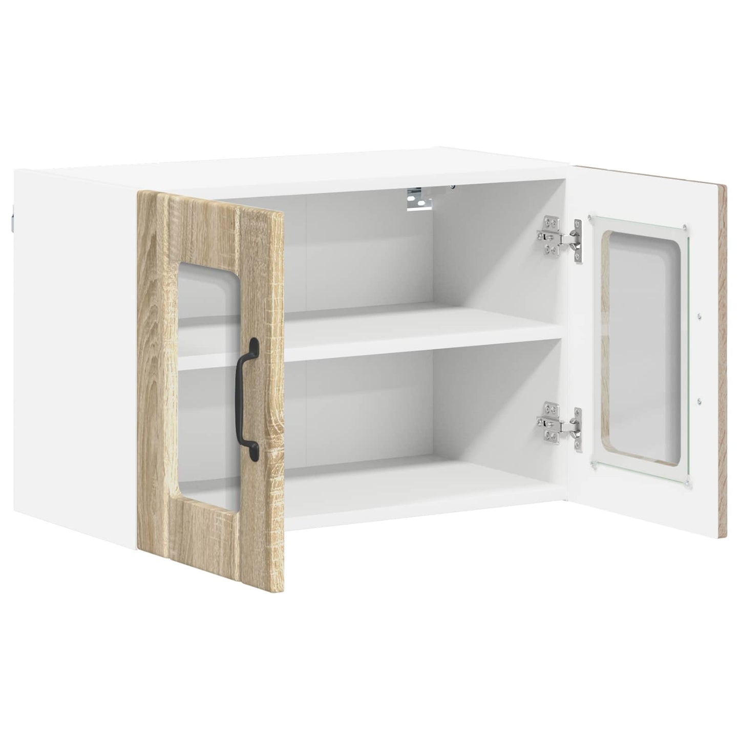 Wall Glass Cabinet LUCCA 2 pcs Sonoma Oak 60 x 31 x 40 cm