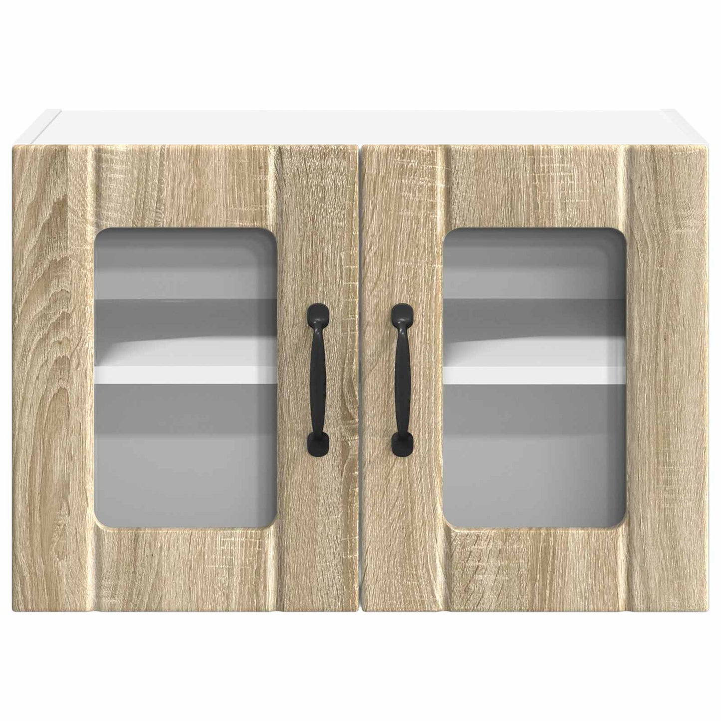 Wall Glass Cabinet LUCCA 2 pcs Sonoma Oak 60 x 31 x 40 cm